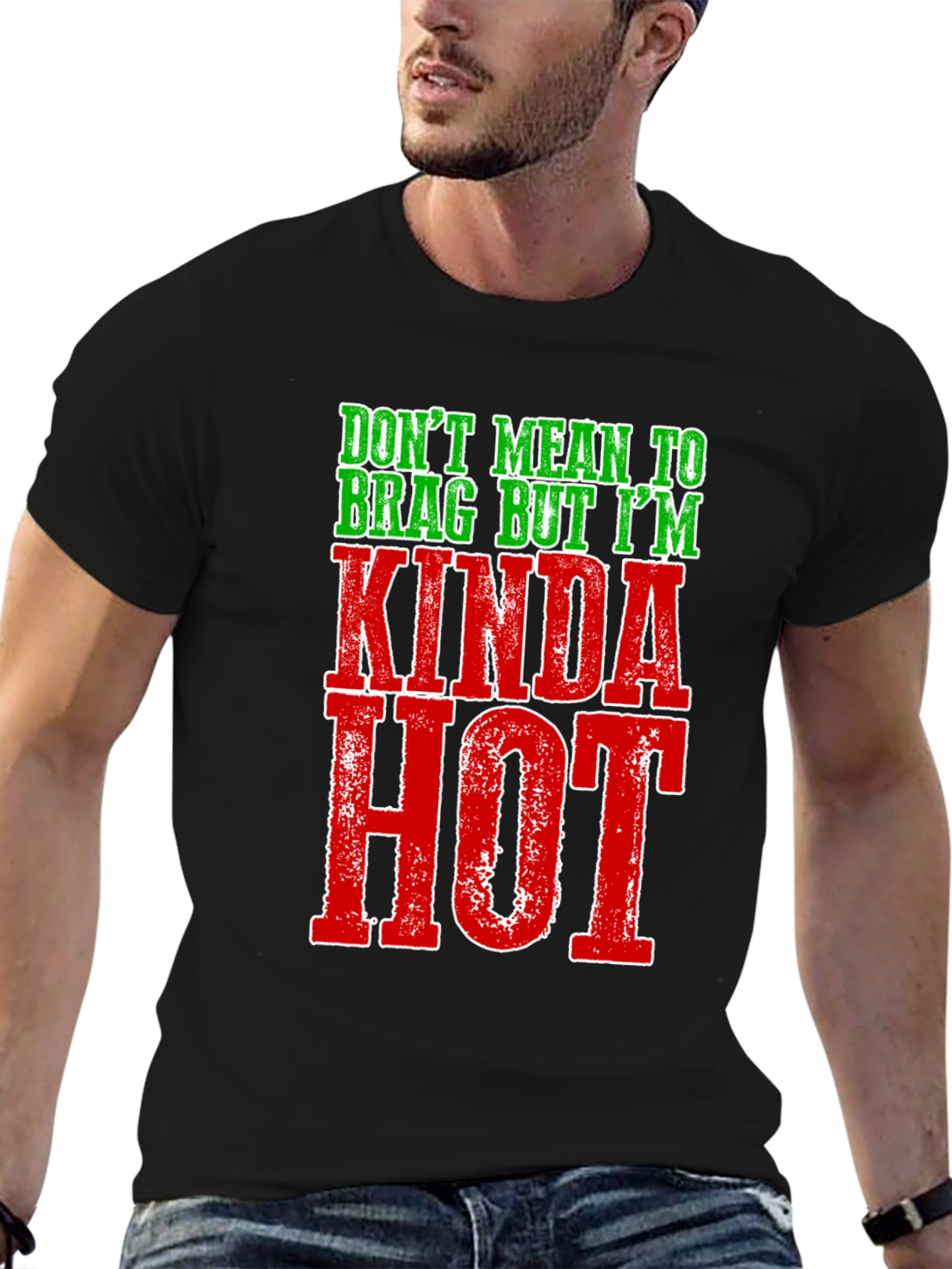 Kinda Hot Graphic Tee - Funny Mens T-Shirt