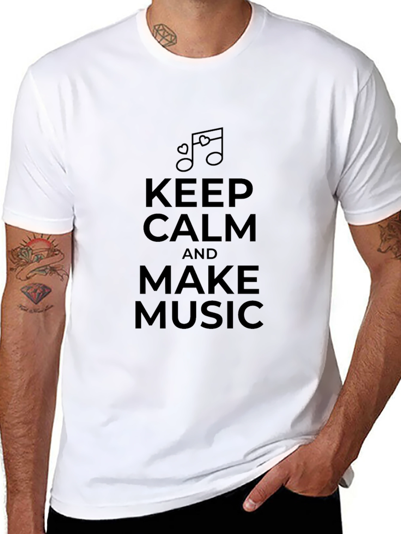 Keep Calm and Make Music Black T-Shirt