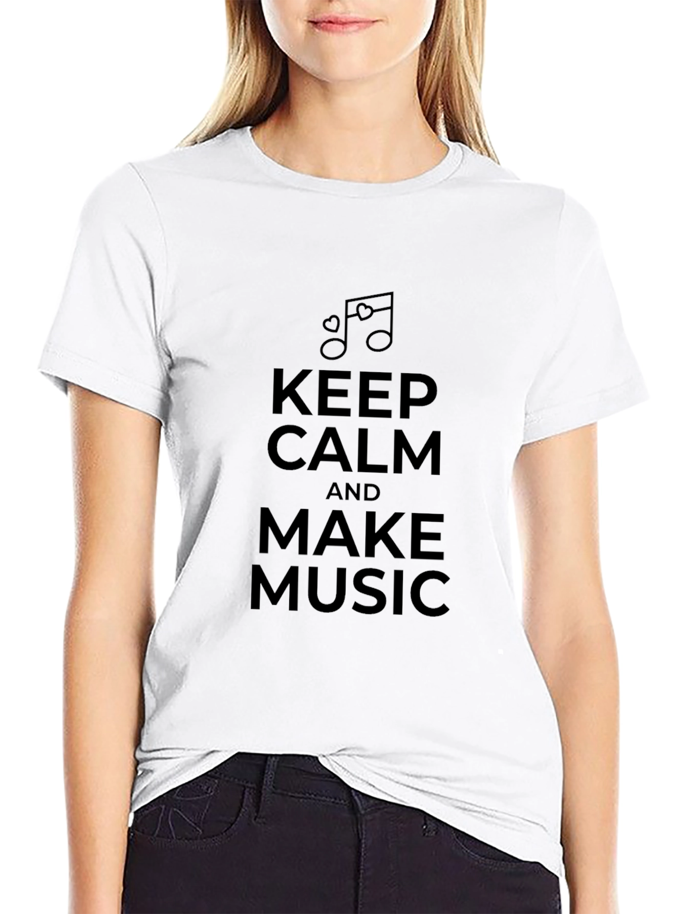 Keep Calm and Make Music Black T-Shirt
