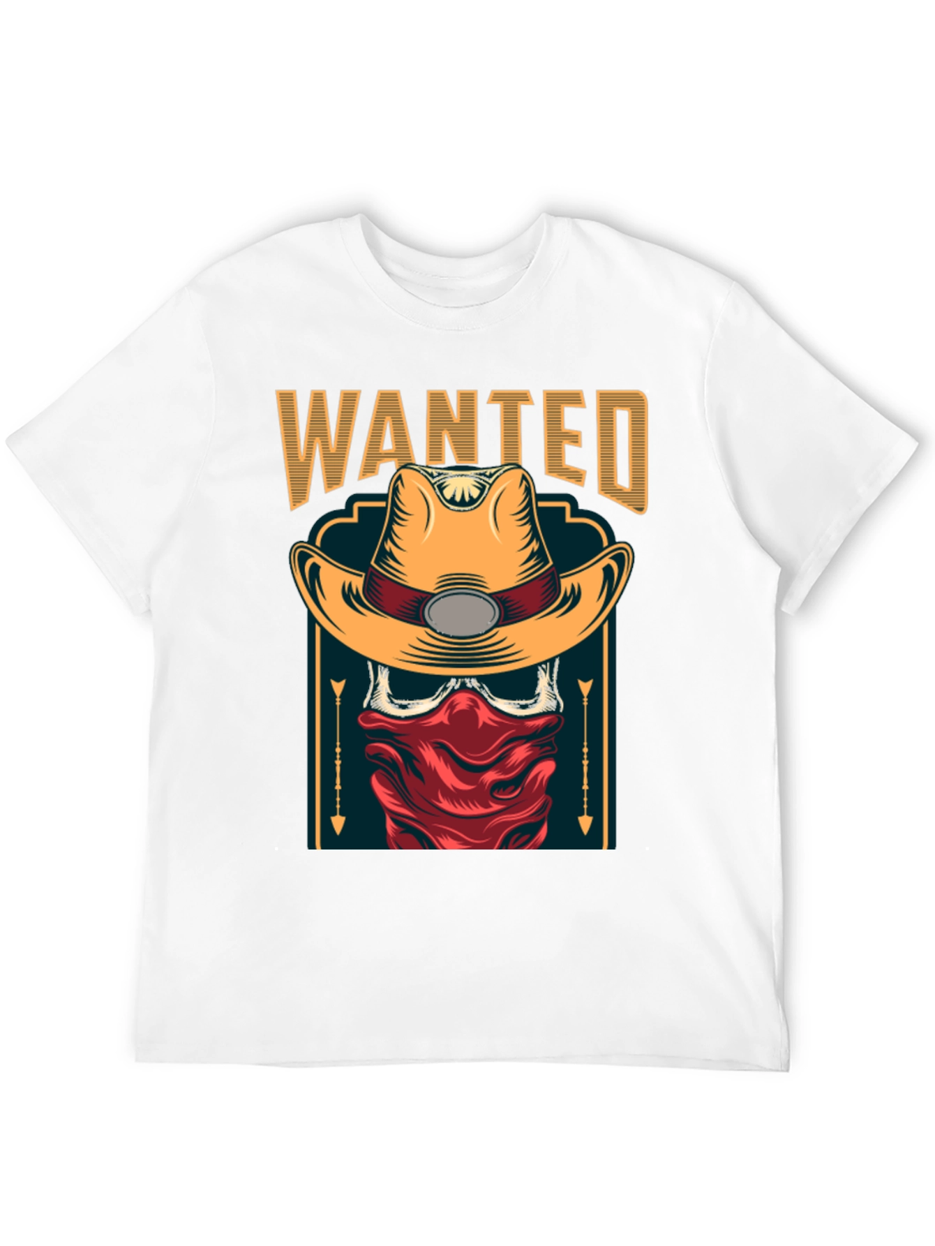 Wanted Cowboy Skull T-Shirt