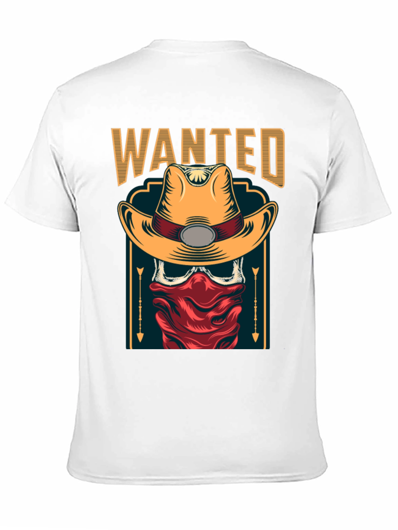 Wanted Cowboy Skull T-Shirt