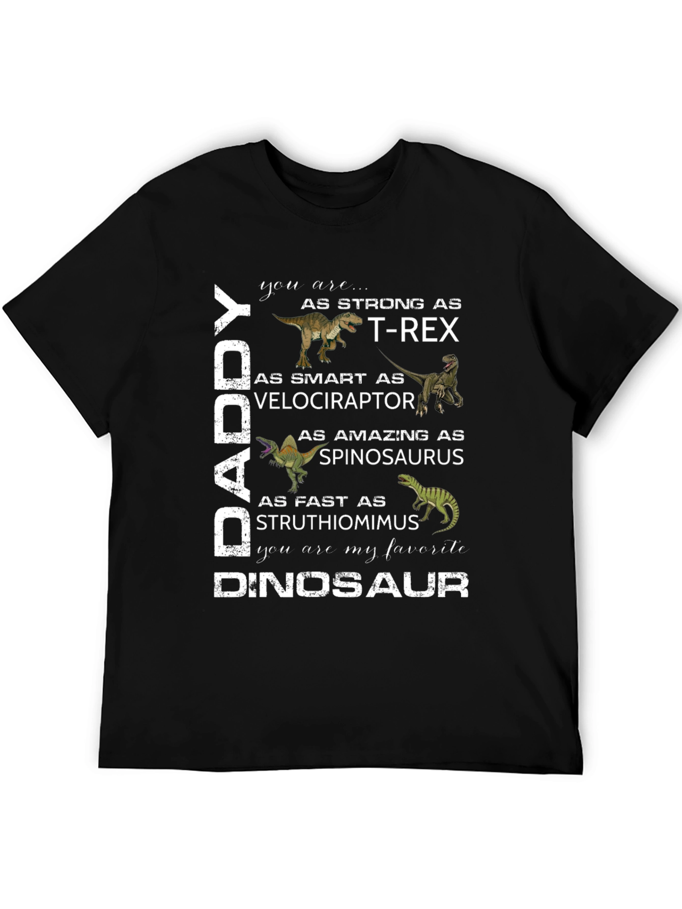 DADDY Dinosaur Graphic T-Shirt Fathers Day Gift