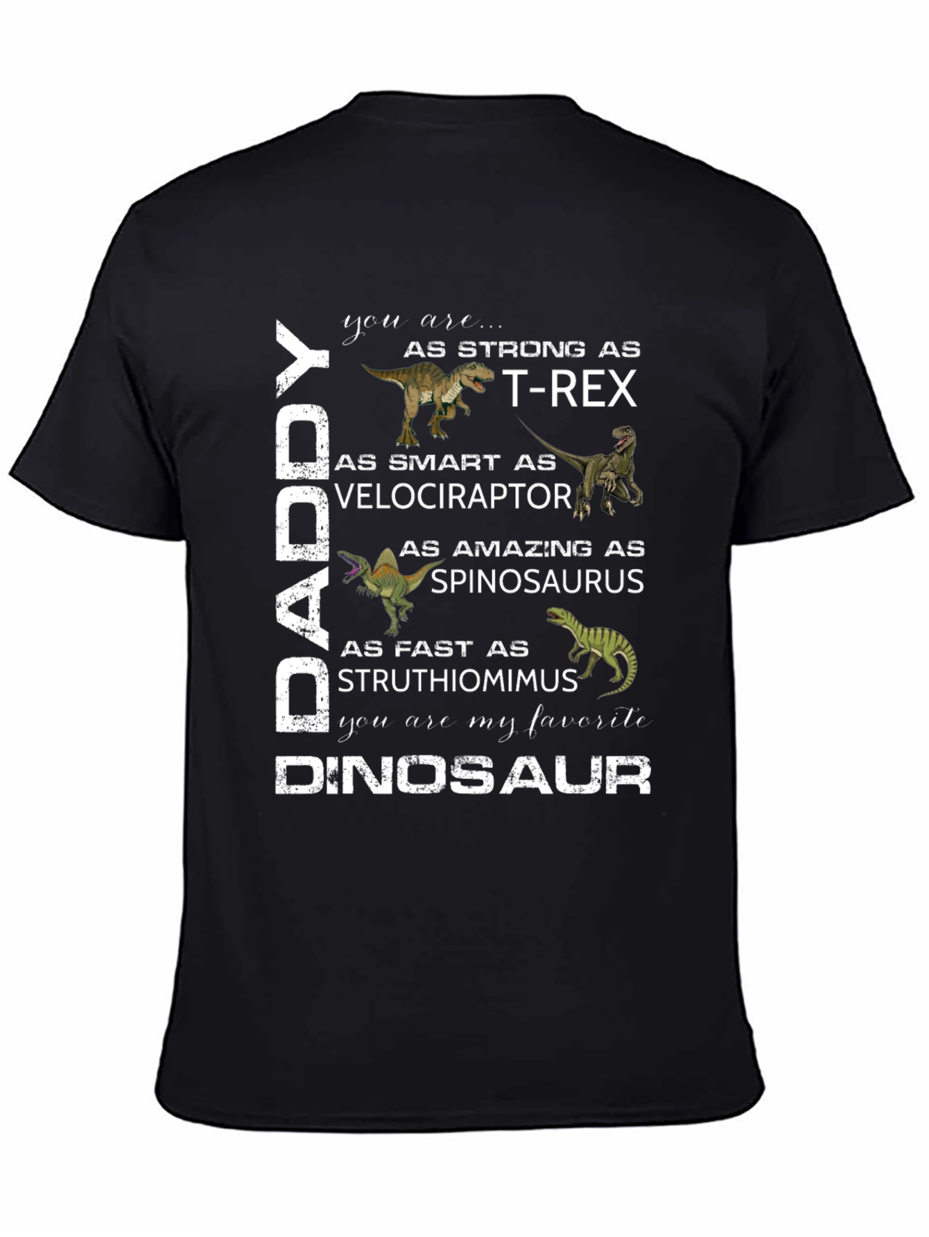 DADDY Dinosaur Graphic T-Shirt Fathers Day Gift