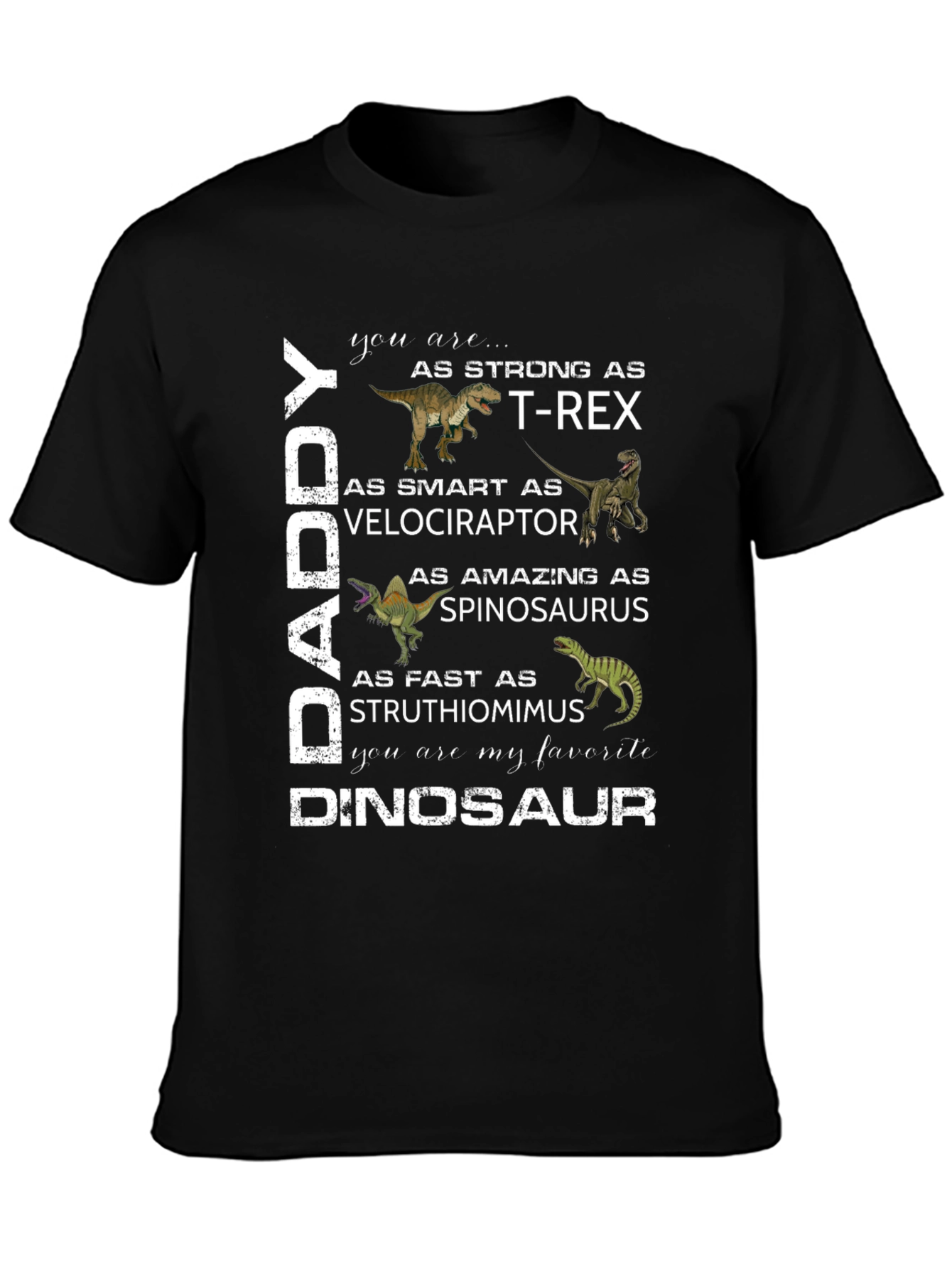DADDY Dinosaur Graphic T-Shirt Fathers Day Gift