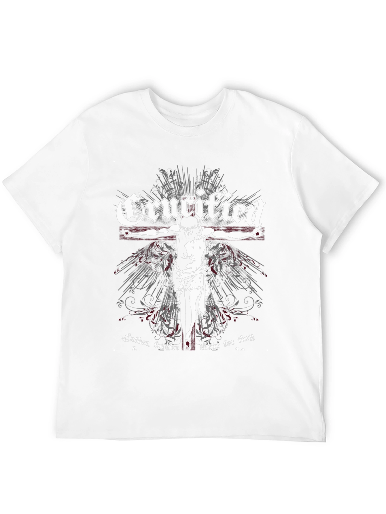 Crucified Graphic Tee - Black Religious T-Shirt