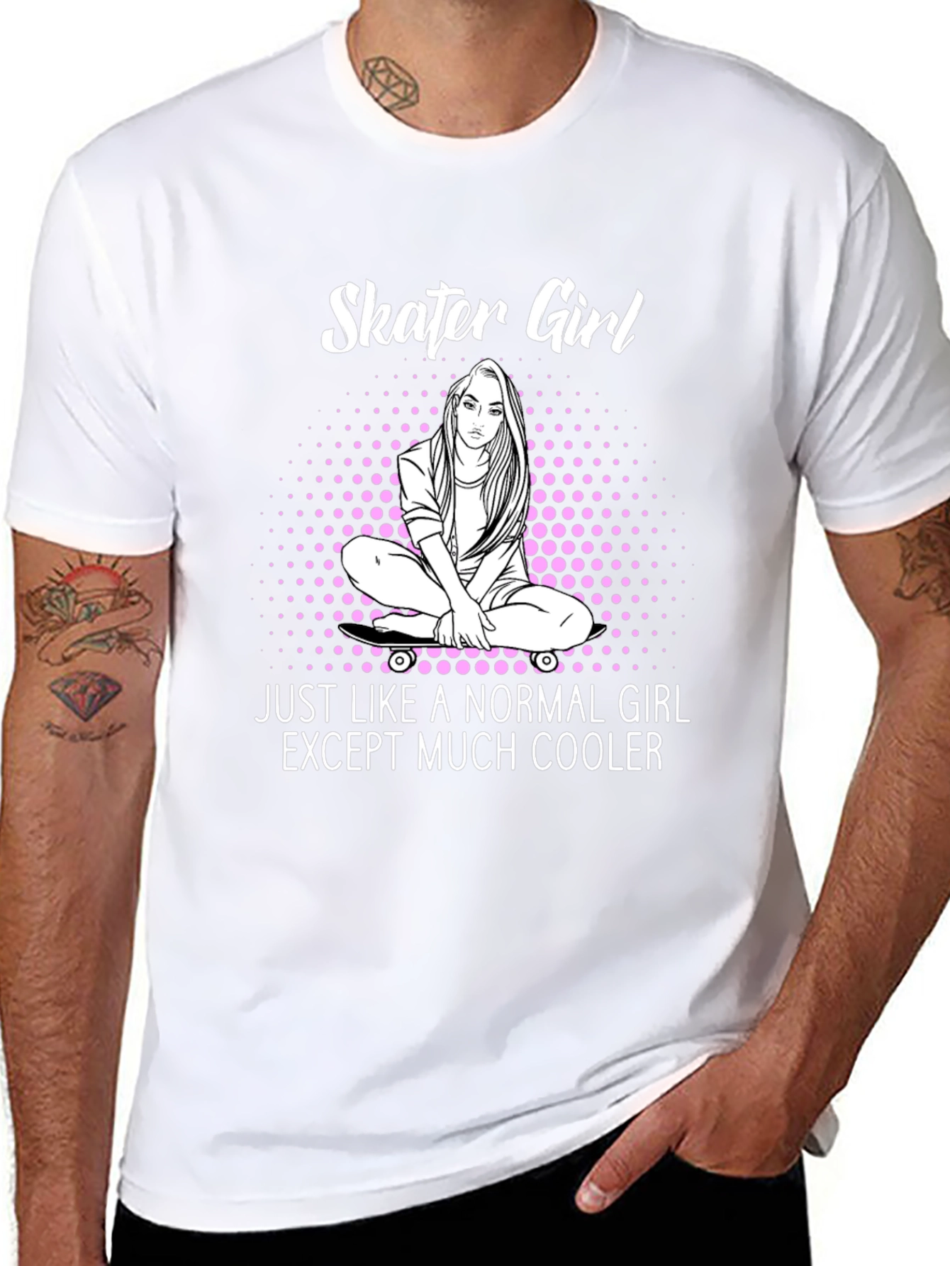 Skater Girl Graphic T-Shirt - Cool & Unique Design