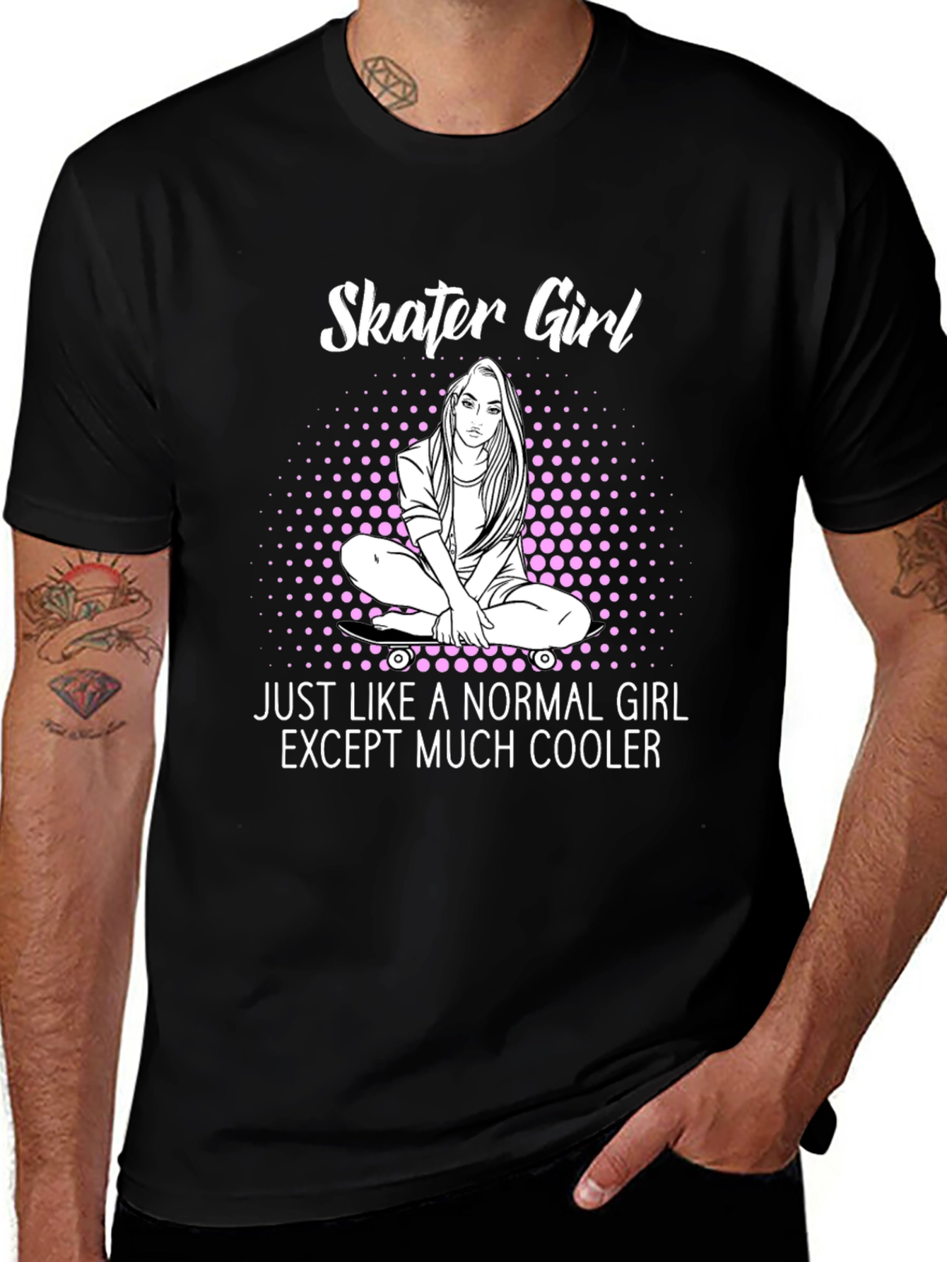 Skater Girl Graphic T-Shirt - Cool & Unique Design