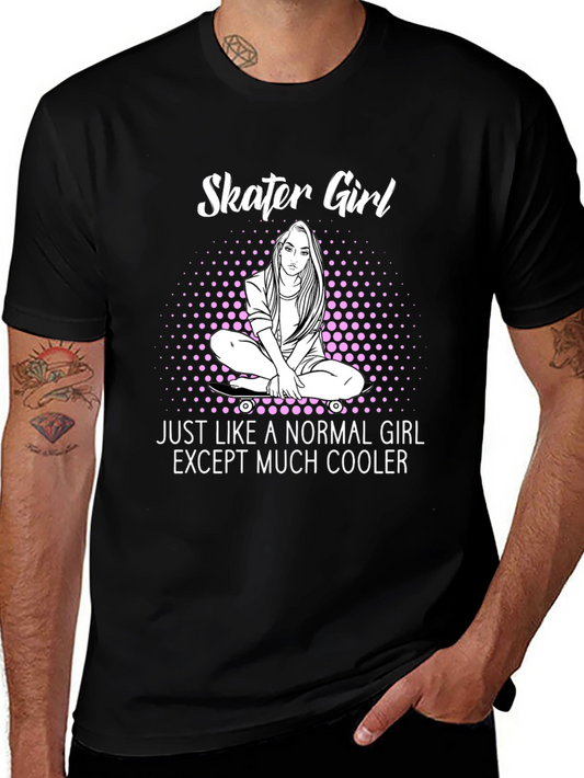 Skater Girl Graphic T-Shirt - Cool & Unique Design