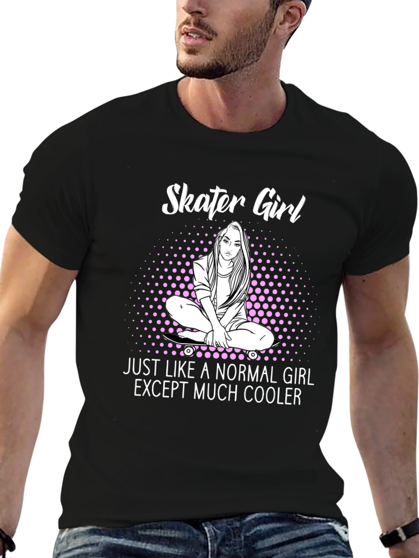 Skater Girl Graphic T-Shirt - Cool & Unique Design