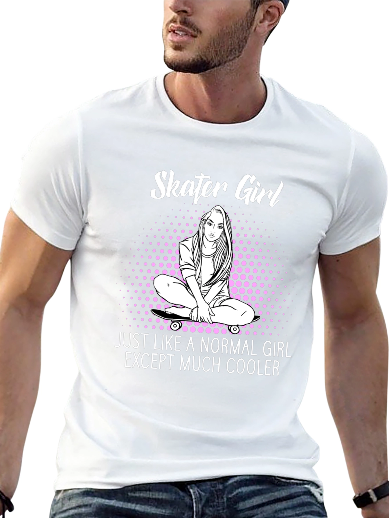 Skater Girl Graphic T-Shirt - Cool & Unique Design