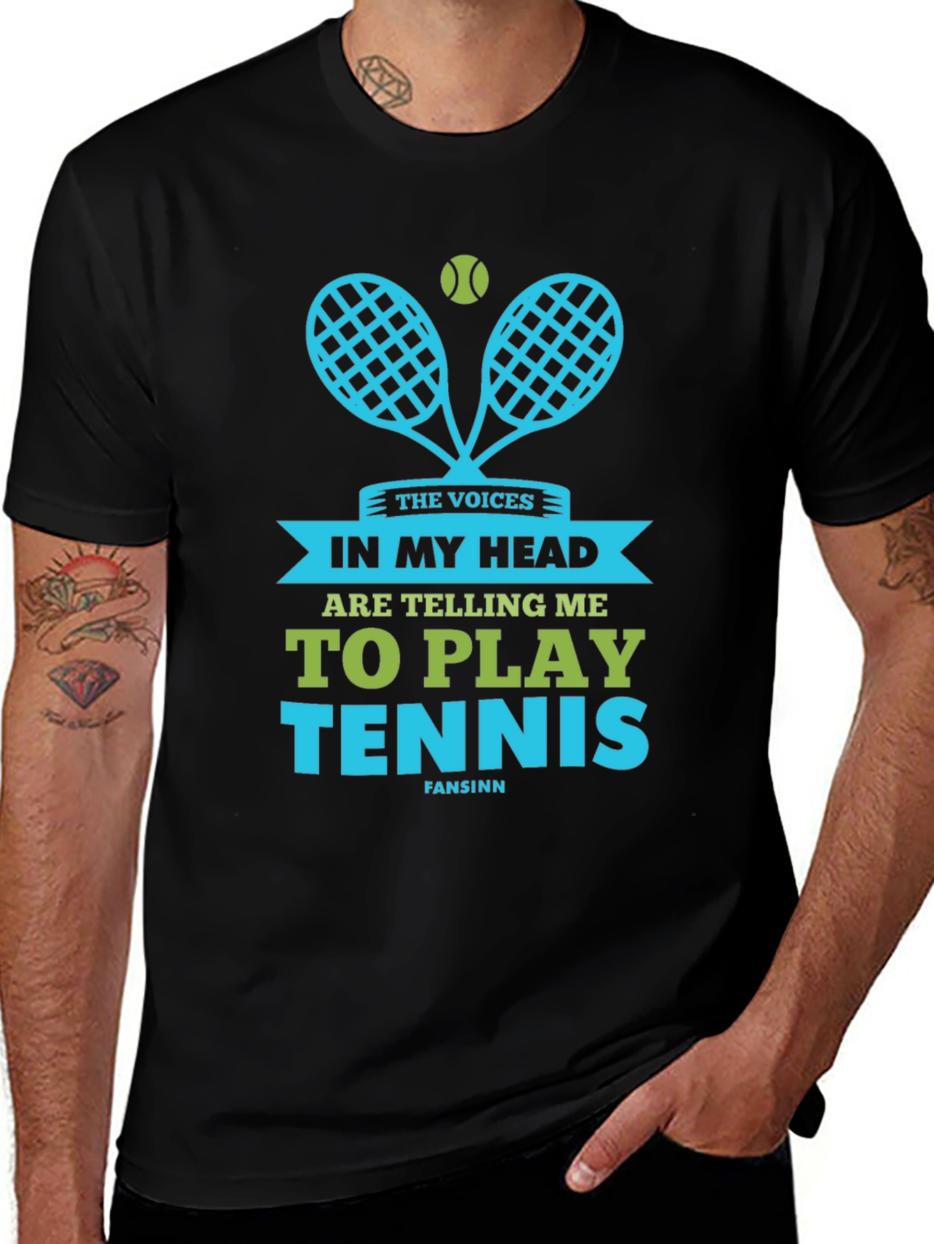 Funny Tennis T-Shirt: Voices in My Head