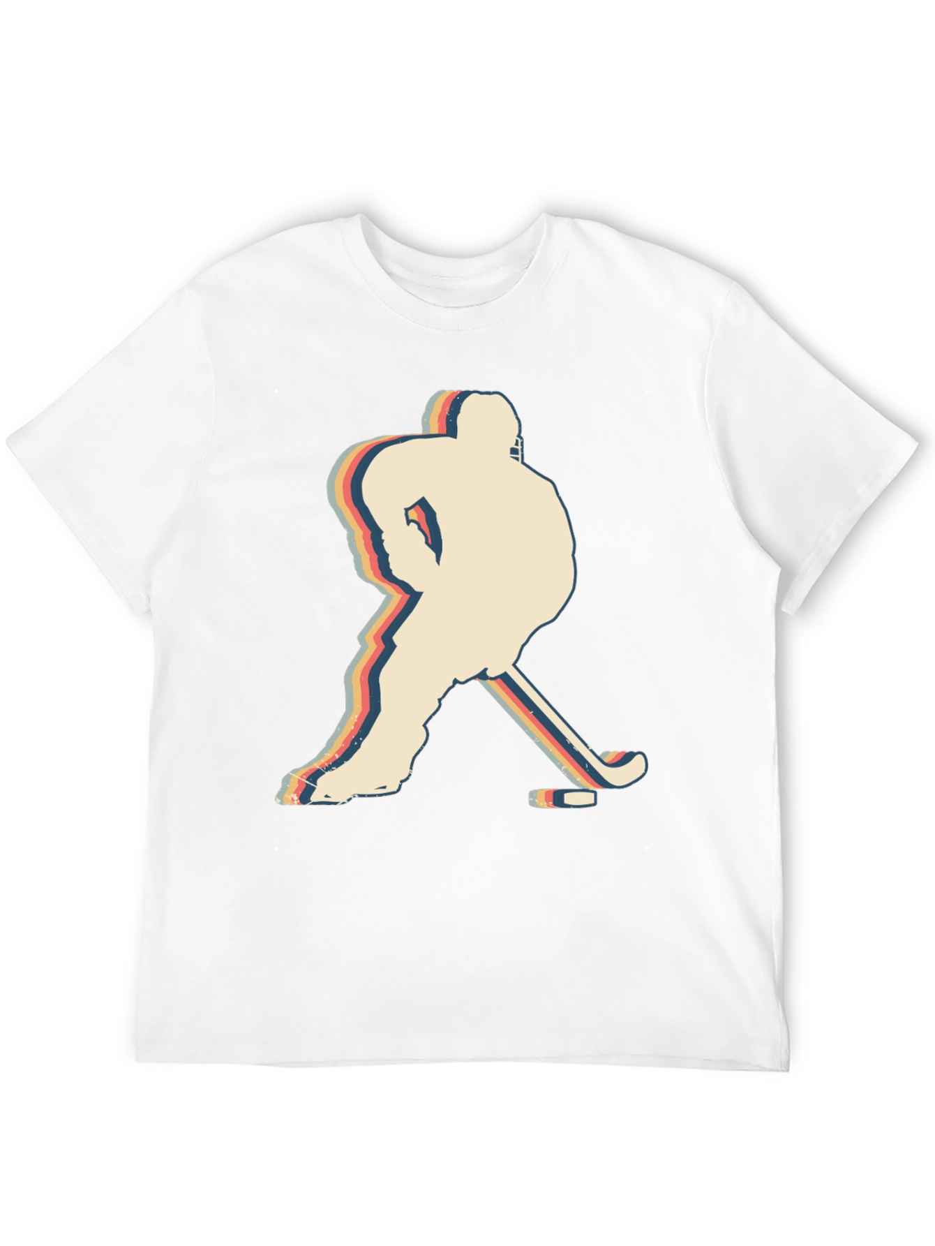 Retro Hockey Player Silhouette Graphic T-Shirt