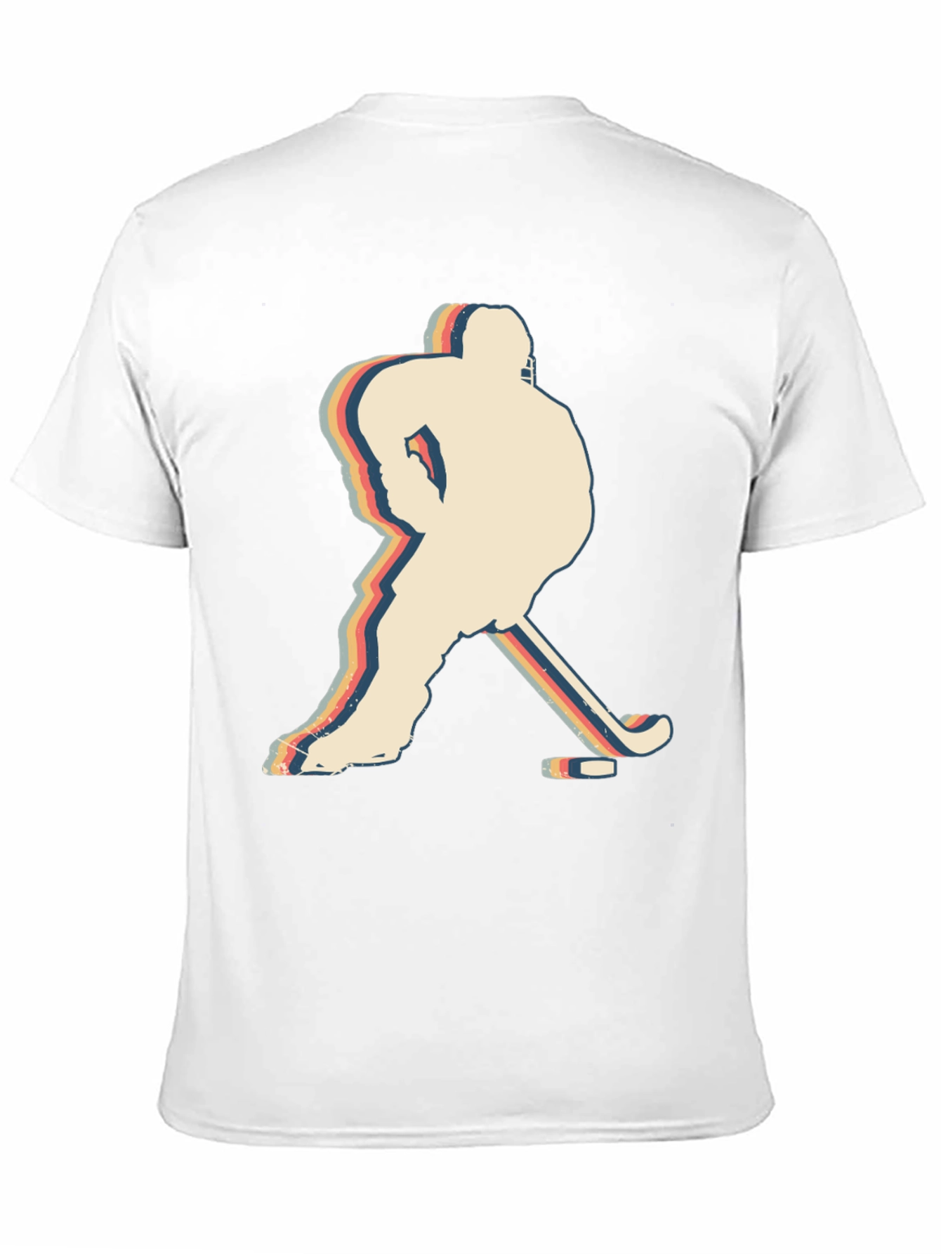 Retro Hockey Player Silhouette Graphic T-Shirt