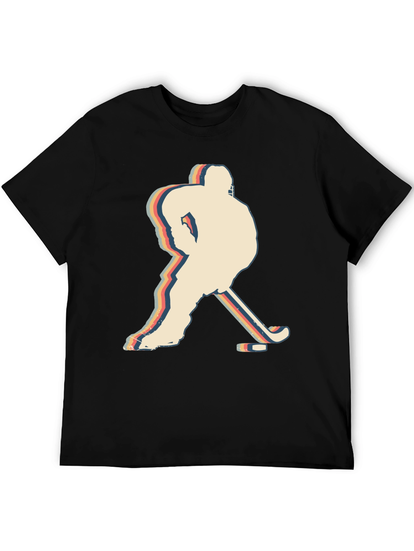 Retro Hockey Player Silhouette Graphic T-Shirt