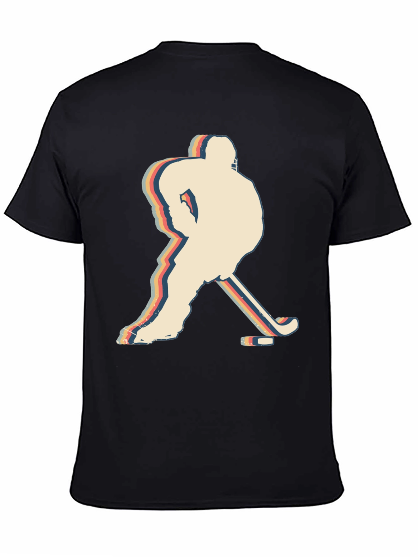 Retro Hockey Player Silhouette Graphic T-Shirt