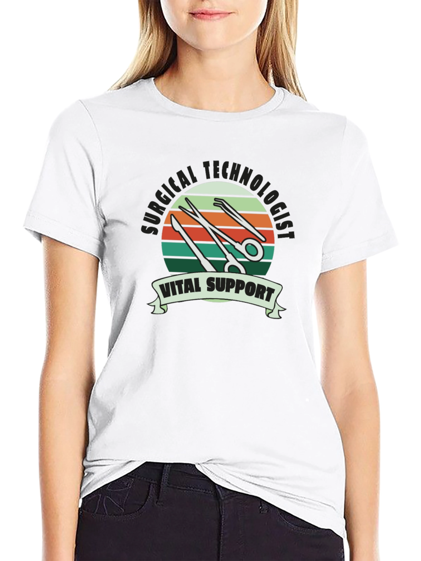 Surgical Tech Vital Support Graphic Tee