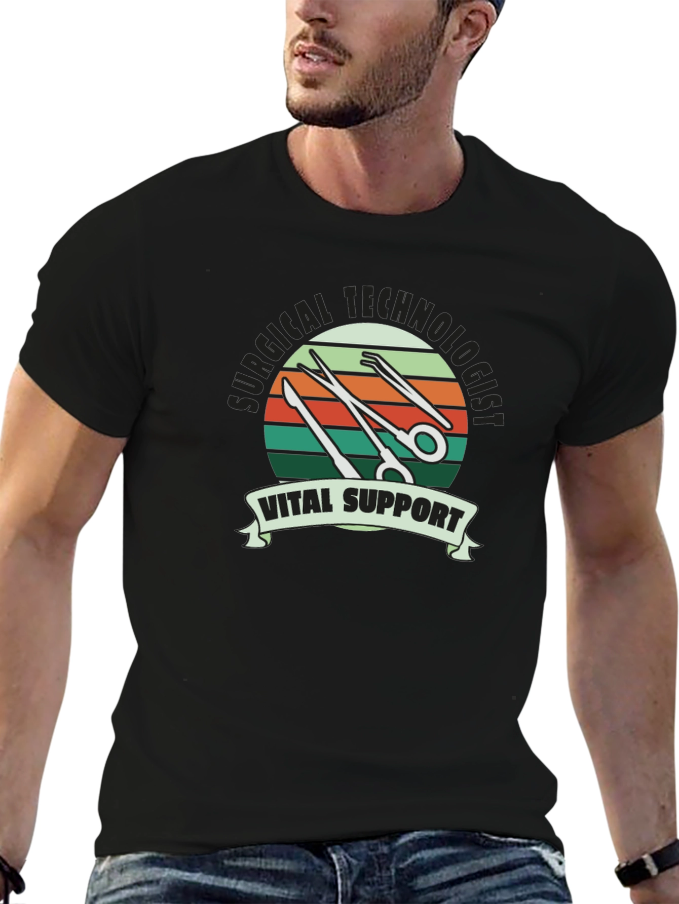 Surgical Tech Vital Support Graphic Tee