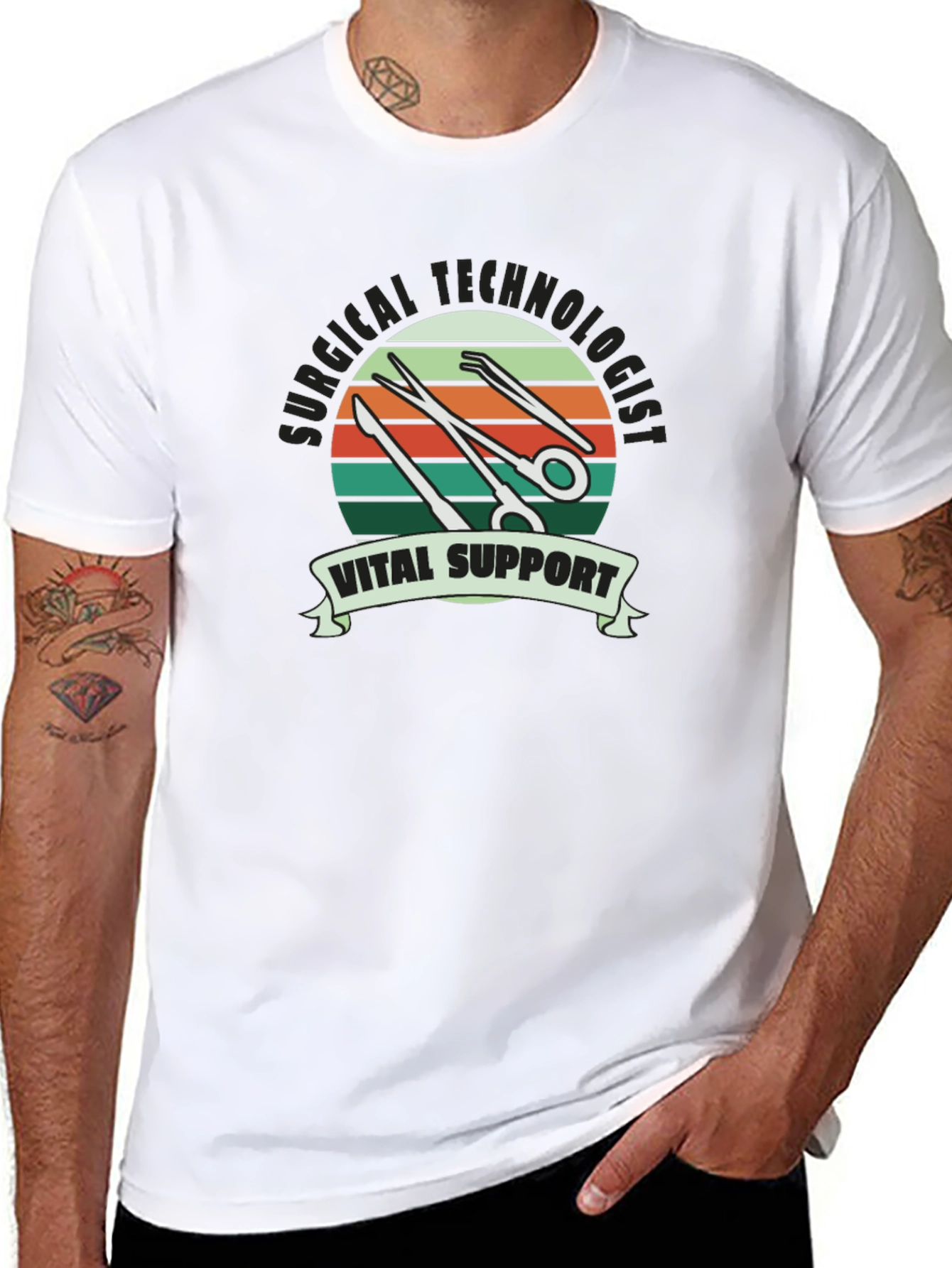 Surgical Tech Vital Support Graphic Tee