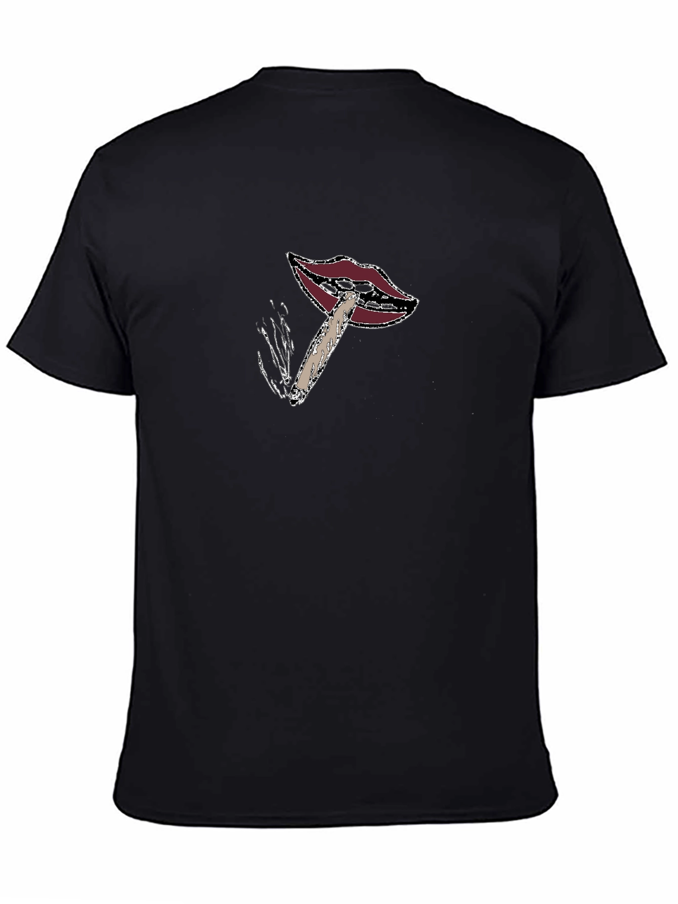 Lips Joint Black T-Shirt