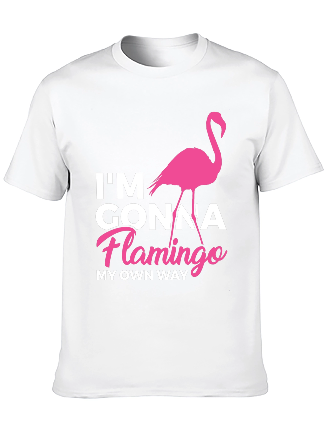 Im Gonna Flamingo My Own Way Black T-Shirt