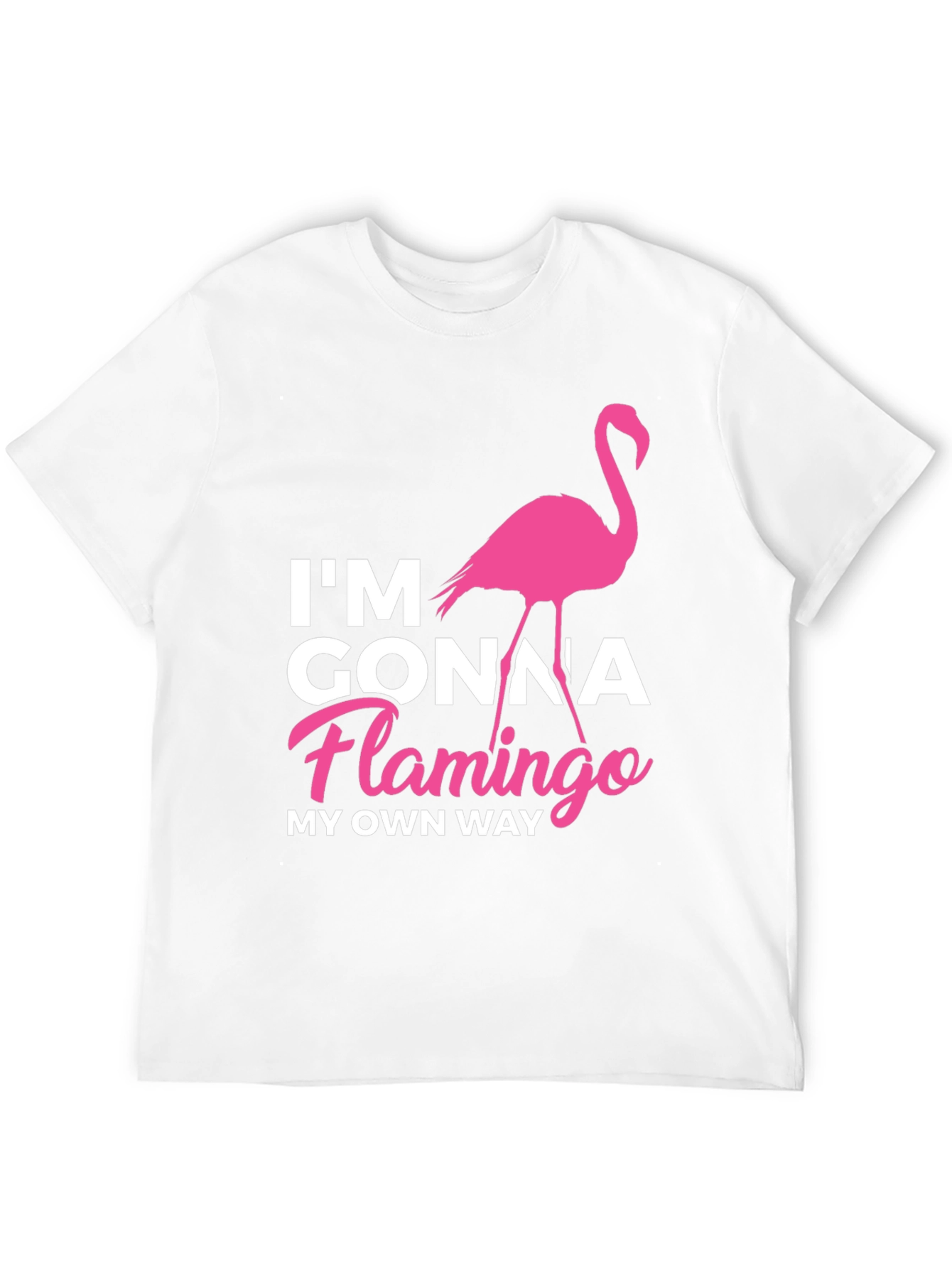 Im Gonna Flamingo My Own Way Black T-Shirt