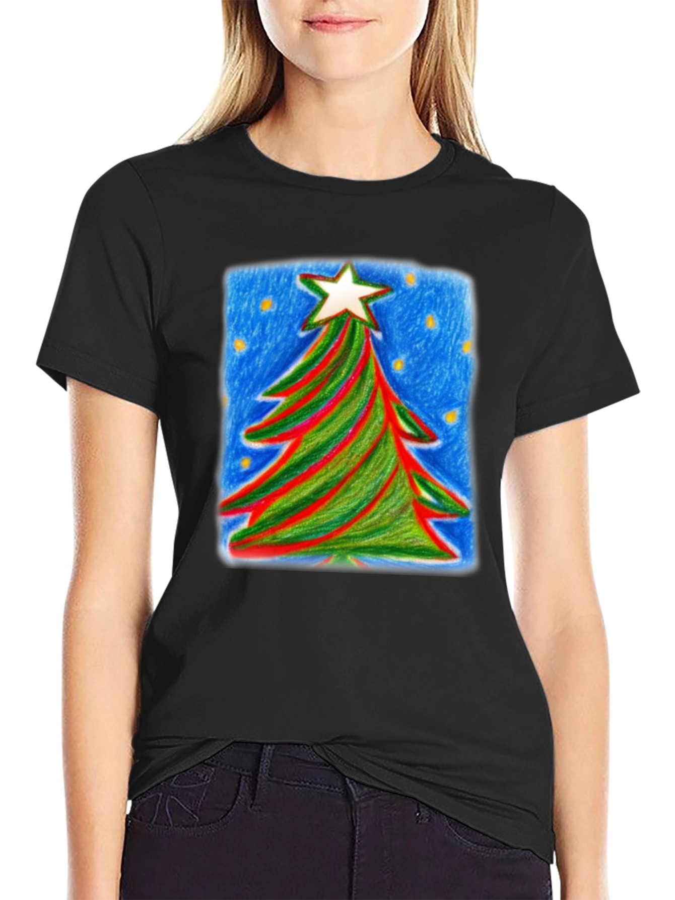Christmas Tree Graphic Tee - Holiday Cheer