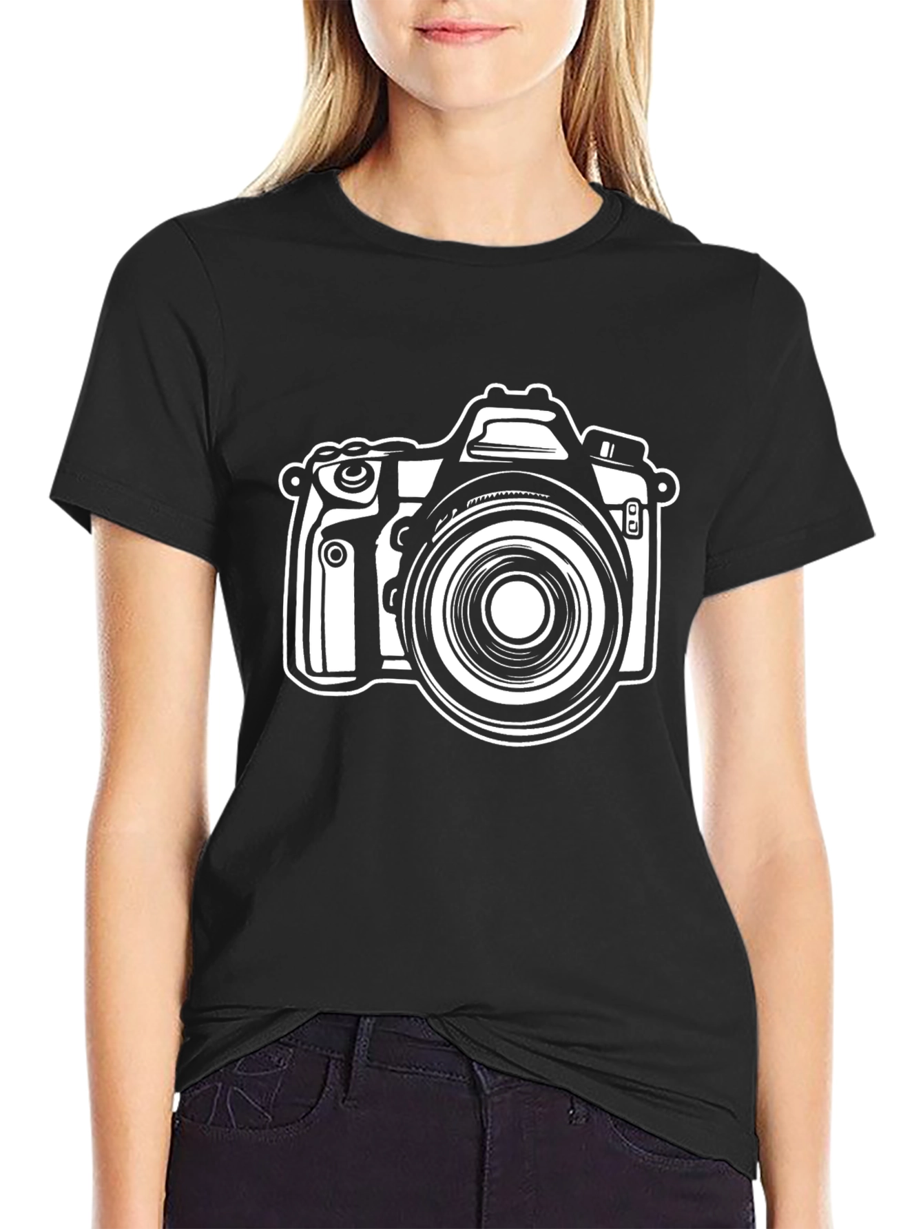 Black Camera Graphic T-Shirt - Photographer Tee
