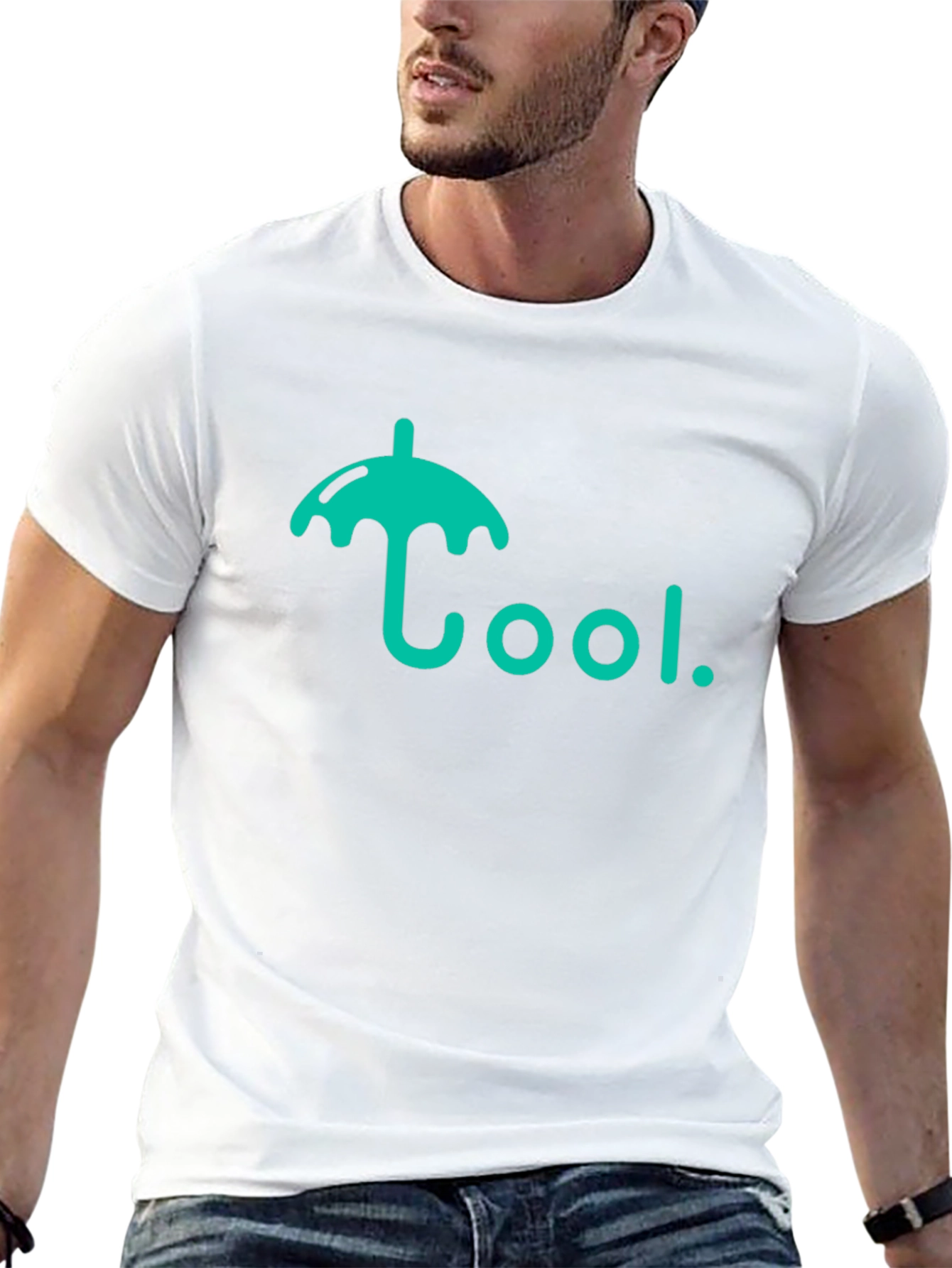 Cool Umbrella Graphic Tee - Trendy Casual Shirt