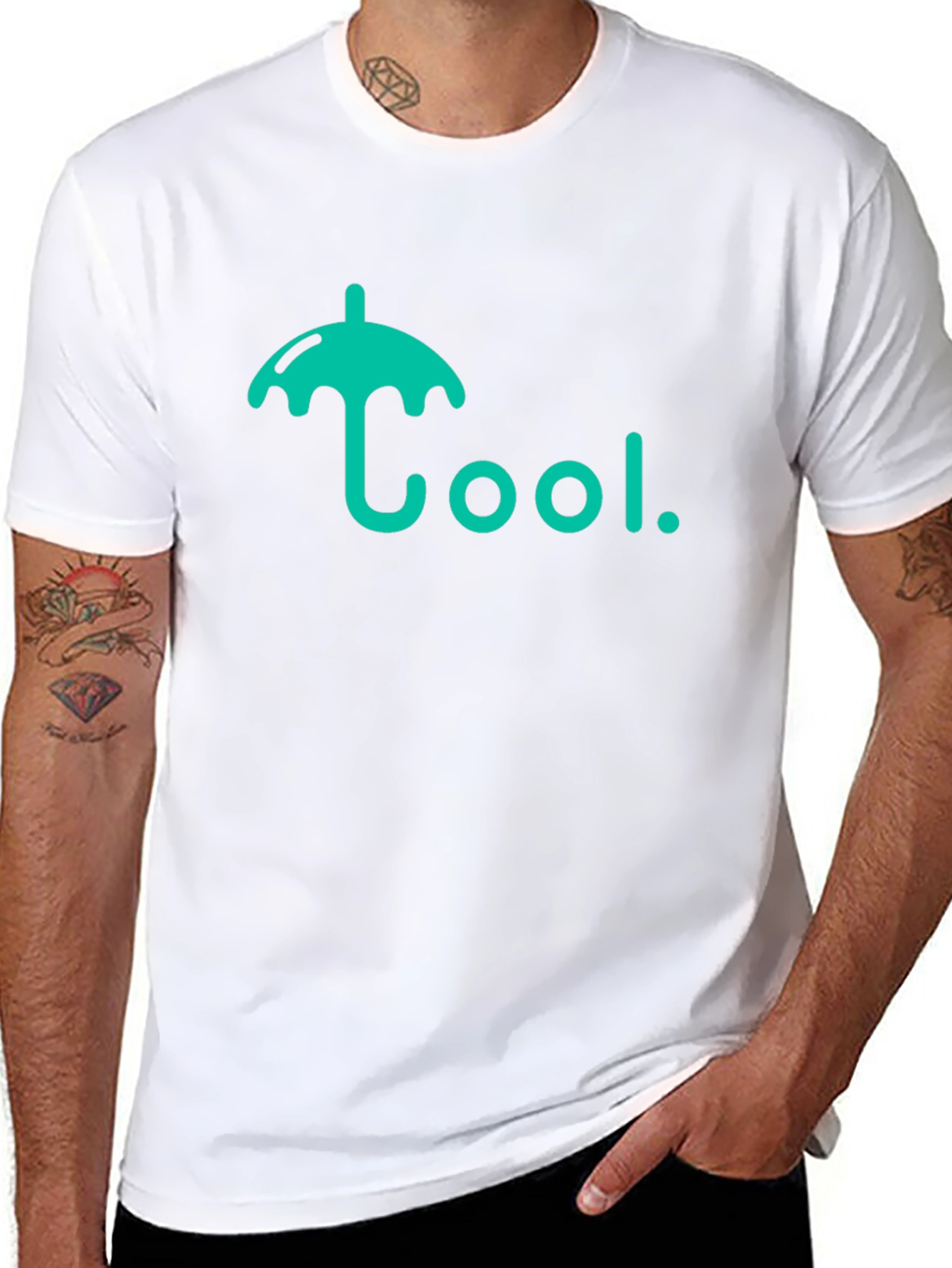 Cool Umbrella Graphic Tee - Trendy Casual Shirt