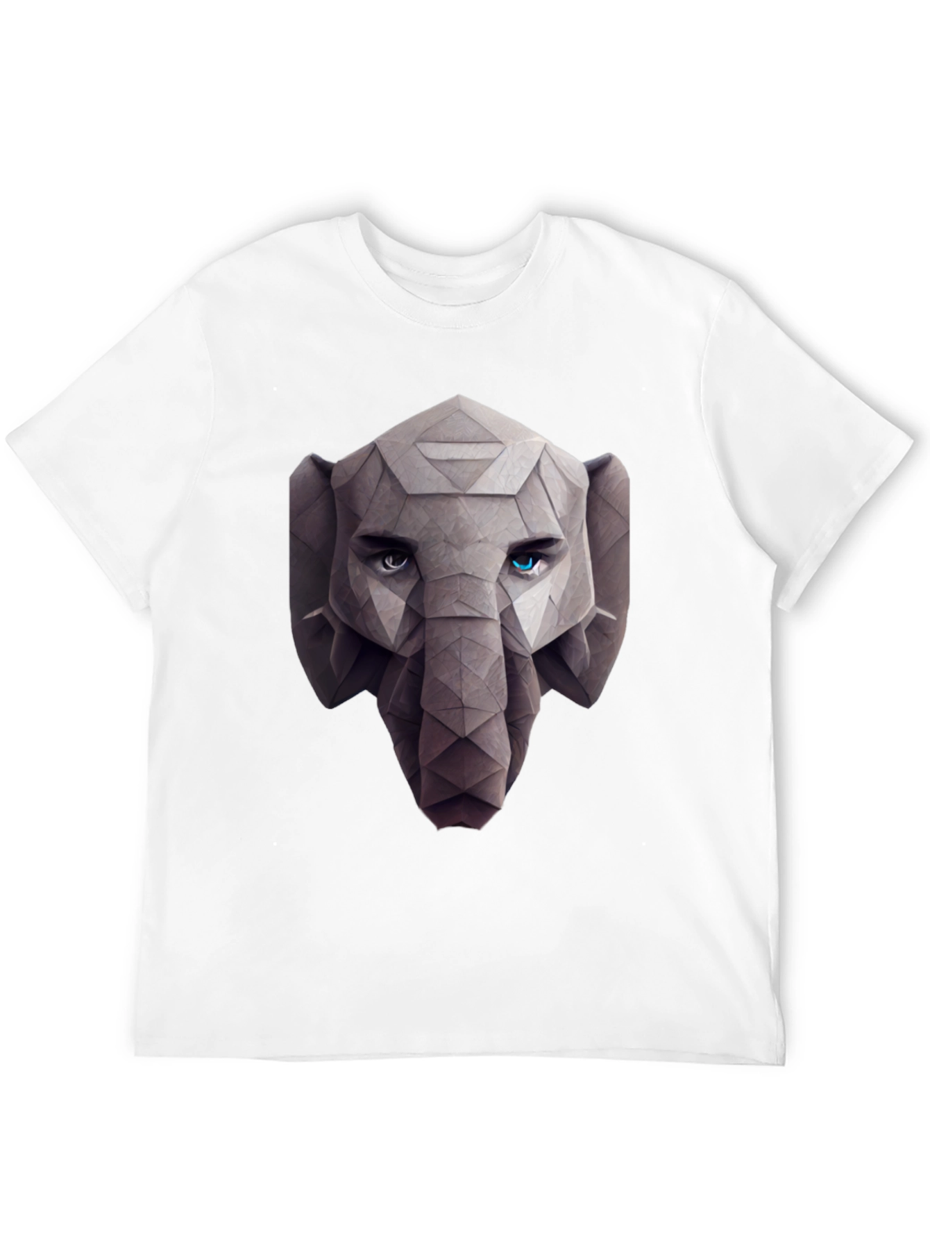 Geometric Elephant Graphic Tee - Stylish Black T-Shirt