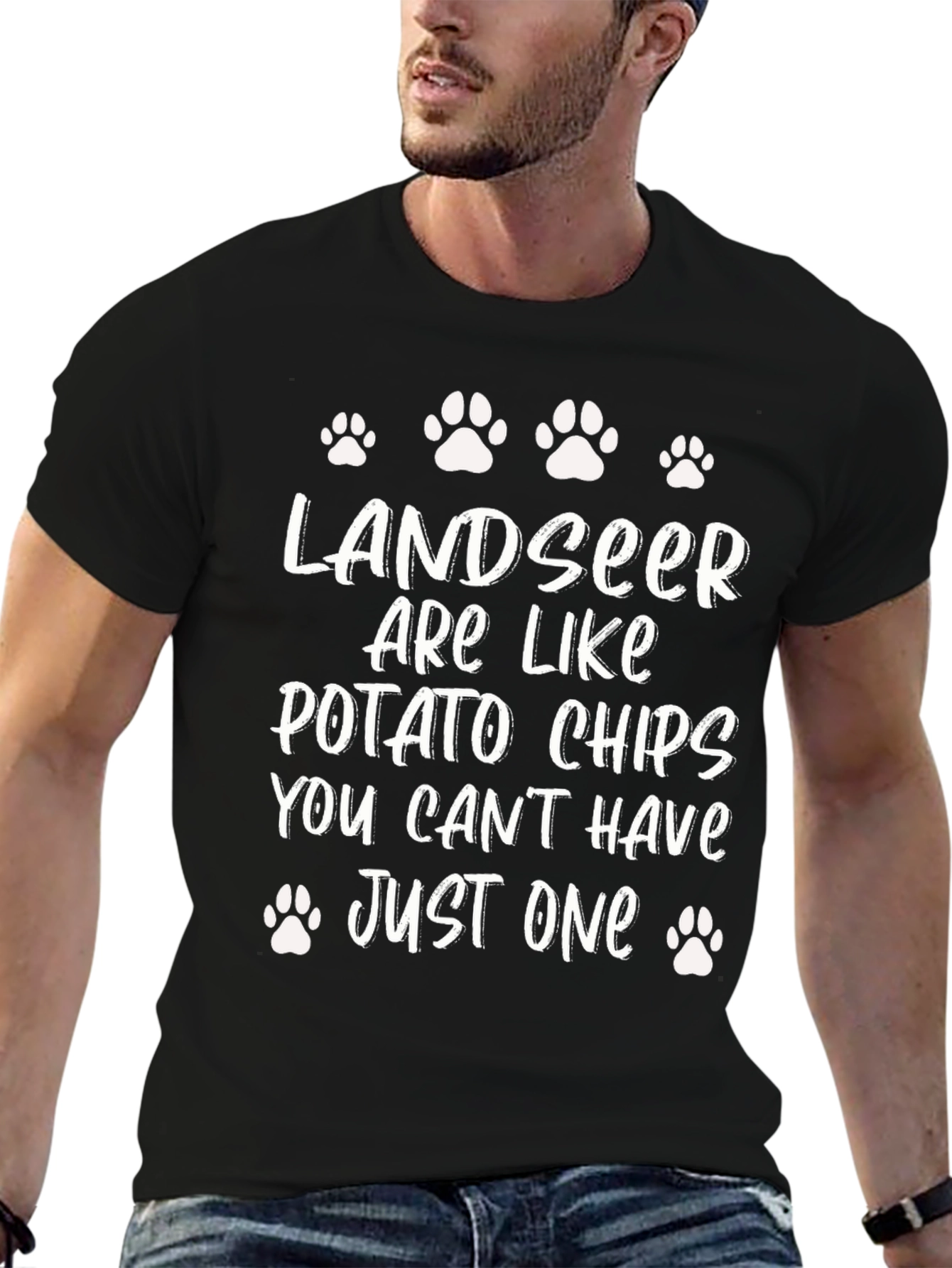 Landseer Potato Chips T-Shirt - Dog Lover Tee
