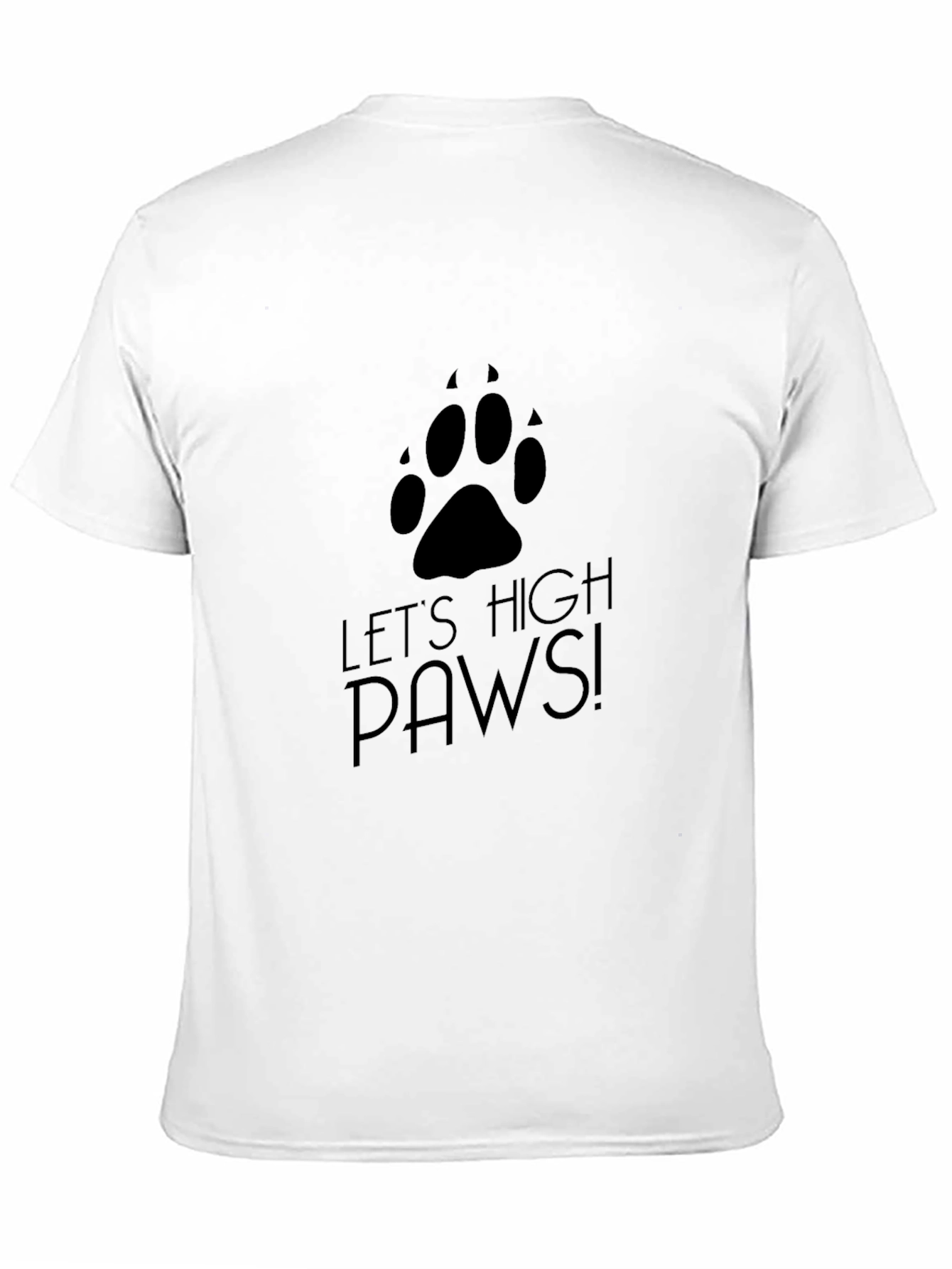 Lets High Paws! Black Graphic Print Tee