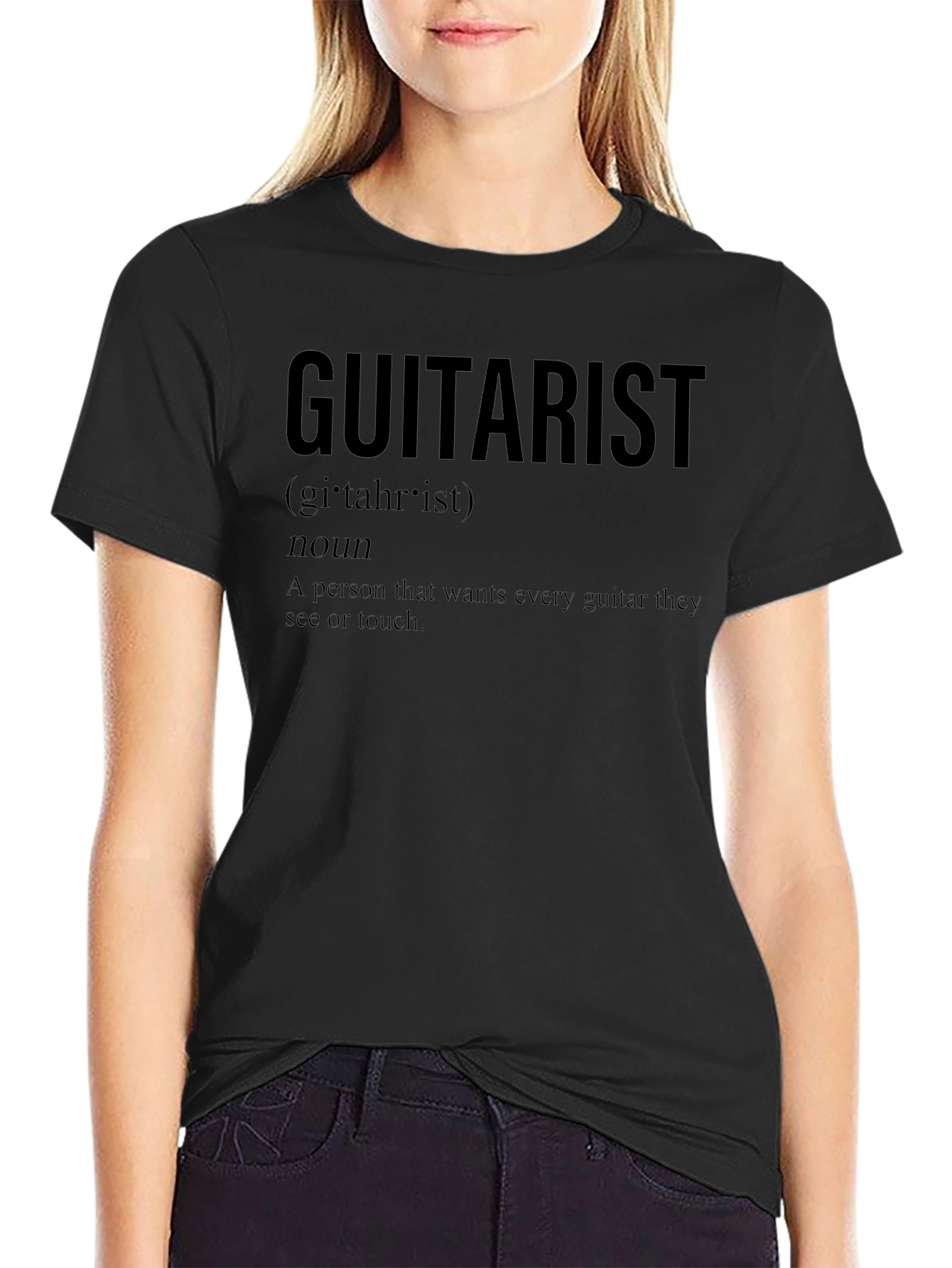 Guitarist Definition Black T-Shirt