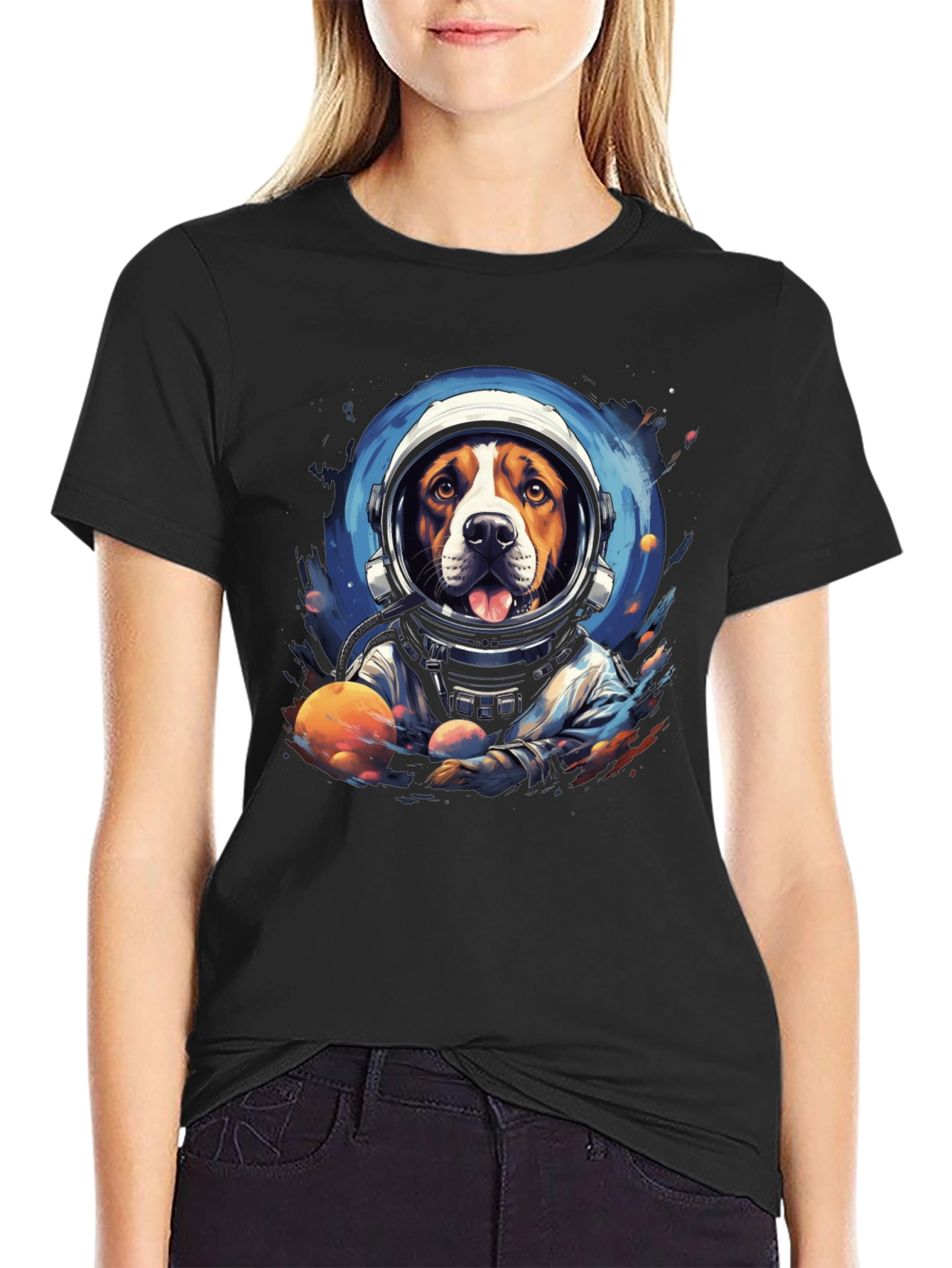 Dog Astronaut Graphic T-Shirt