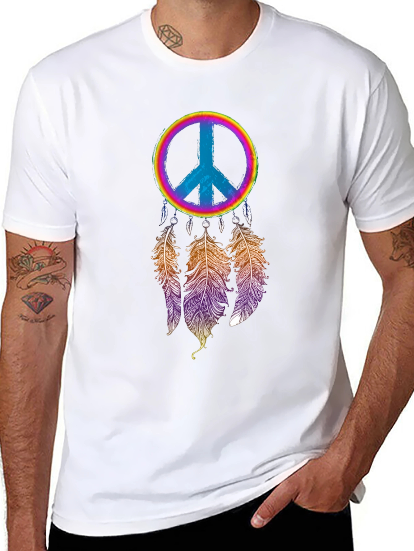 Peace Sign Dreamcatcher Graphic Tee