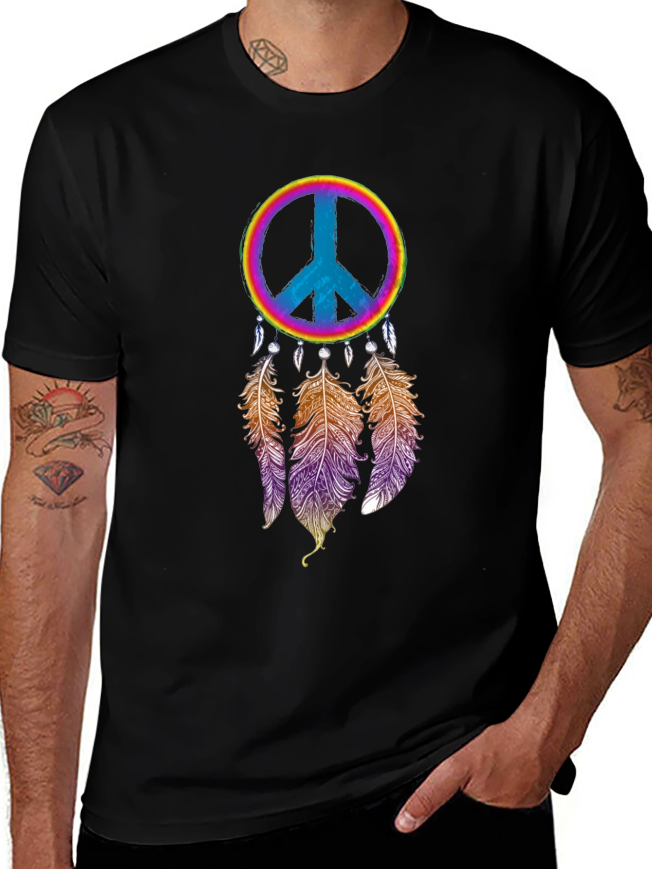 Peace Sign Dreamcatcher Graphic Tee