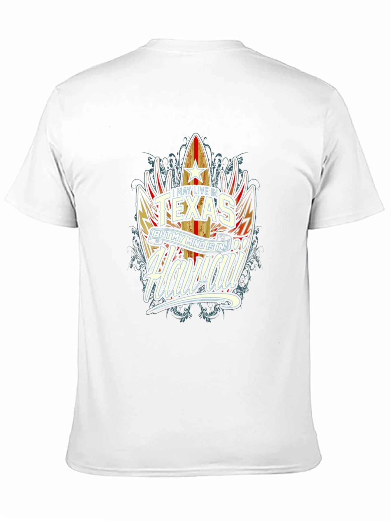 Texas Mind Hawaii Graphic Tee - Mens Black T-Shirt