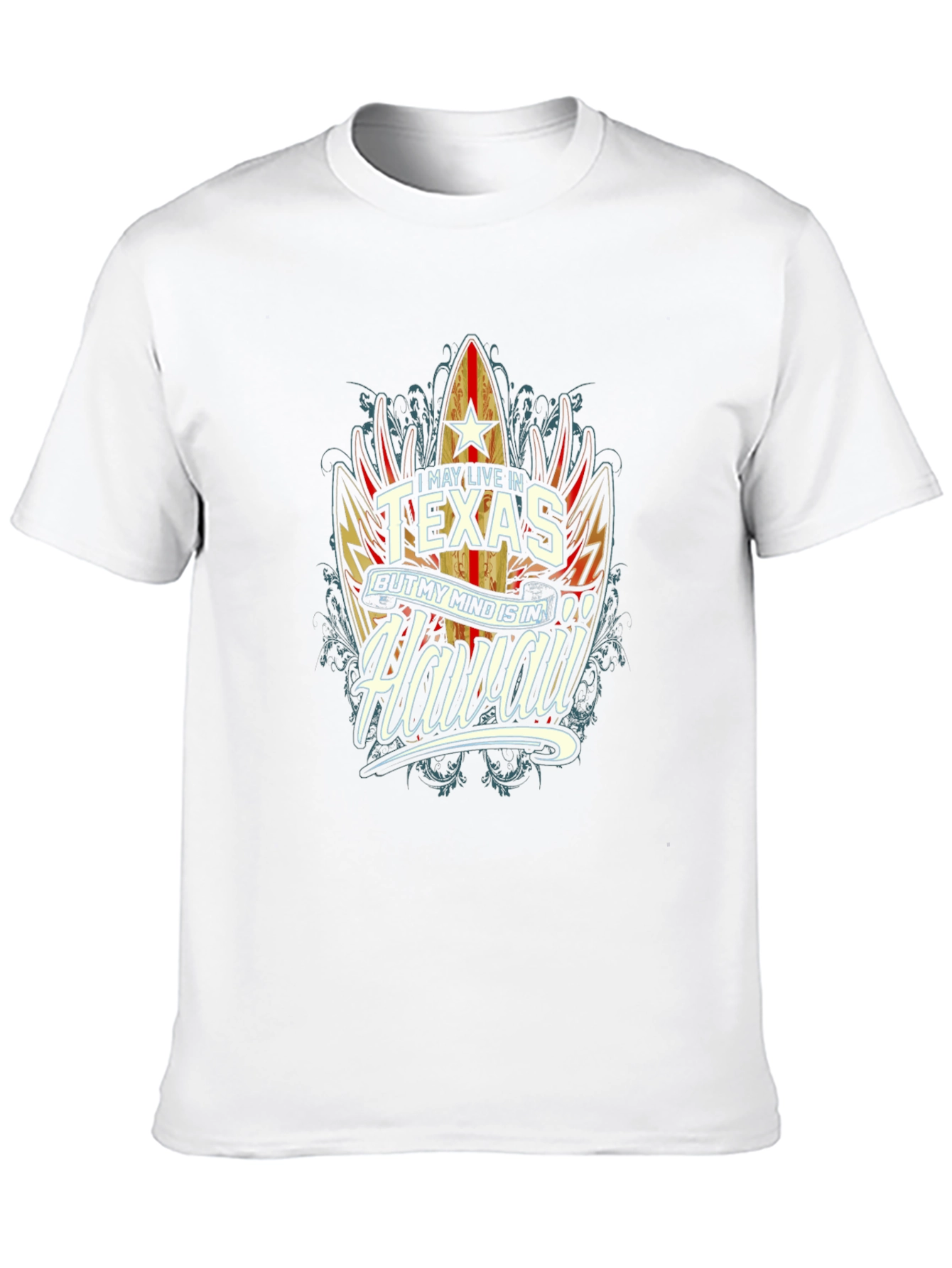 Texas Mind Hawaii Graphic Tee - Mens Black T-Shirt