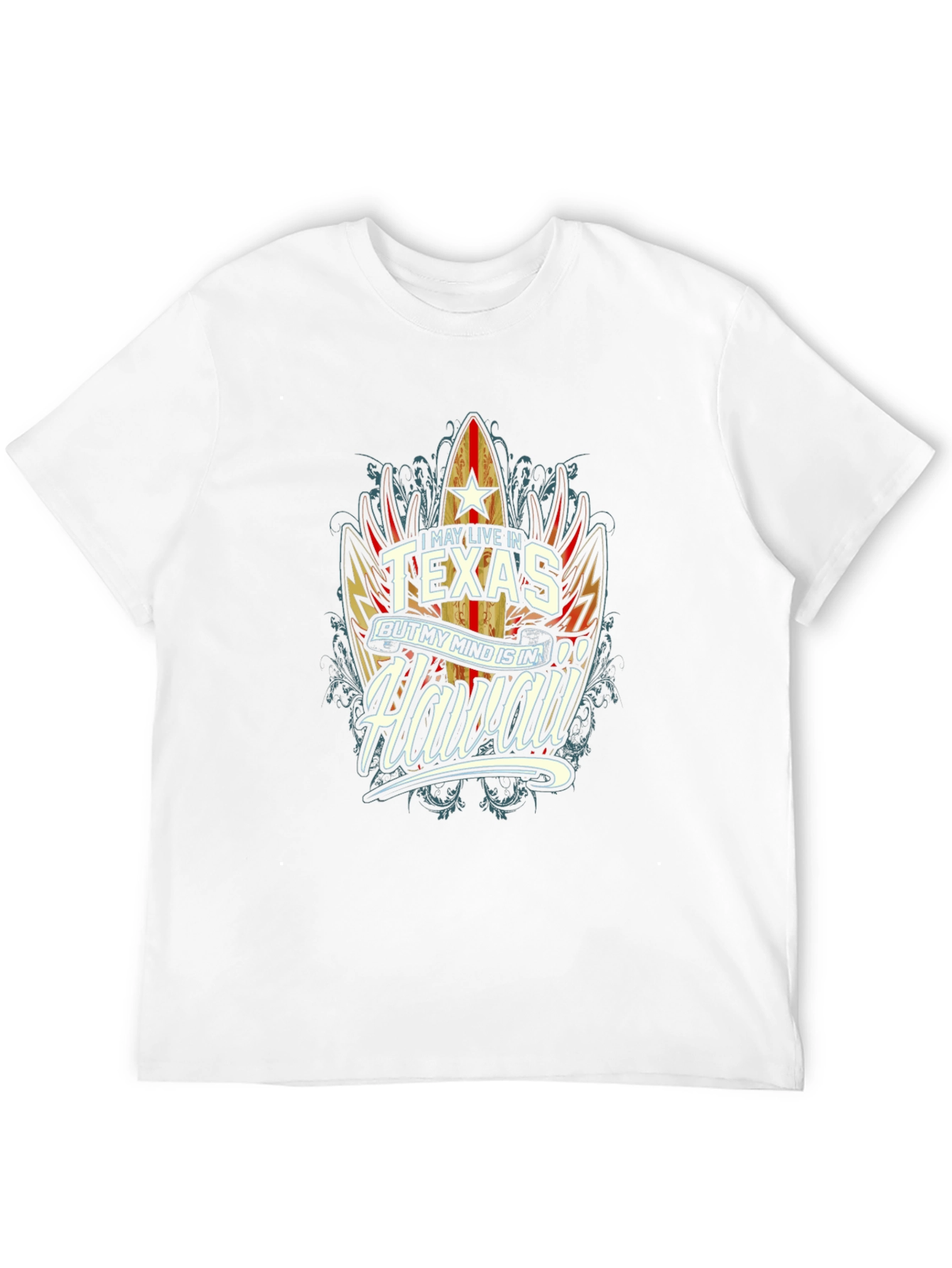 Texas Mind Hawaii Graphic Tee - Mens Black T-Shirt