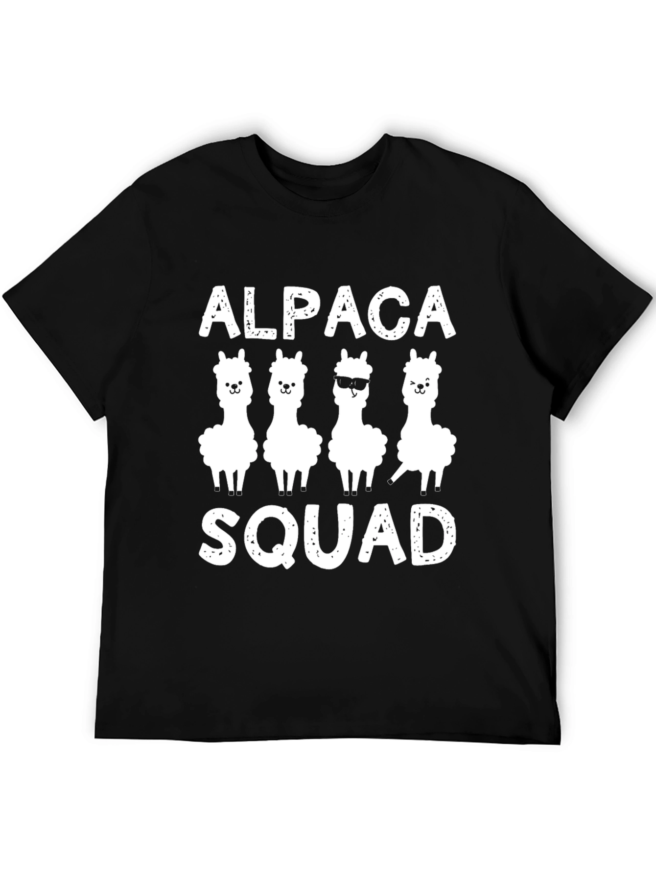 Alpaca Squad Black Graphic T-Shirt