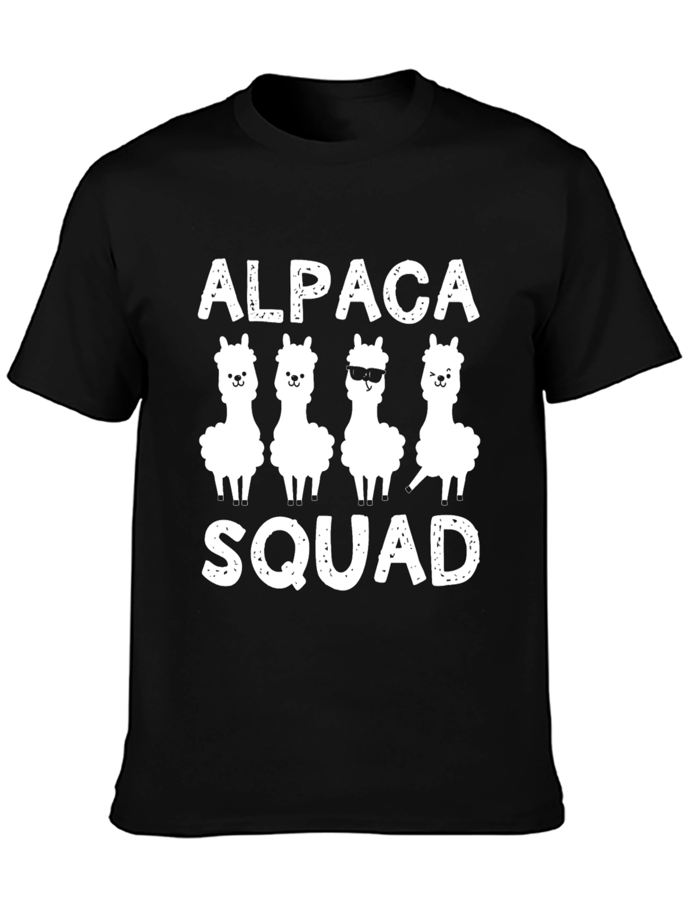 Alpaca Squad Black Graphic T-Shirt