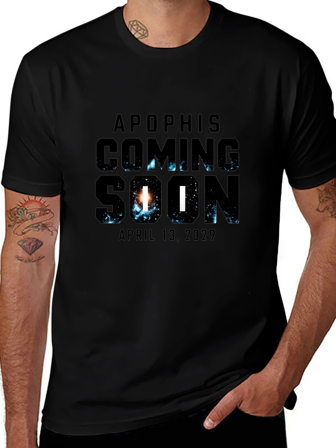 Apophis Coming Soon Black Graphic T-Shirt