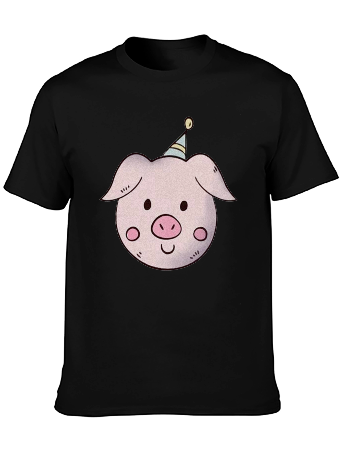 Pig with Party Hat T-Shirt - Unisex