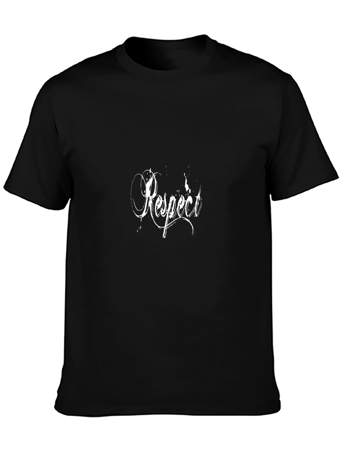 Respect Graphic Tee - Black Cotton T-Shirt