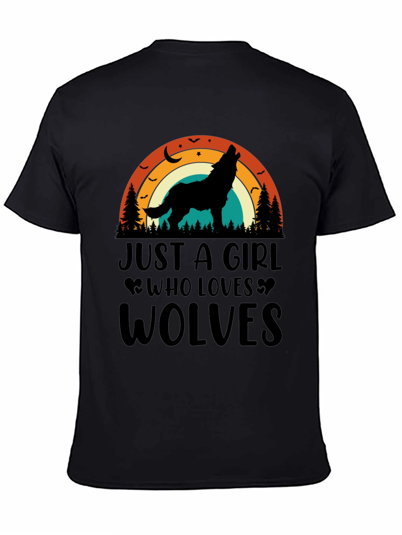Wolf Lover Retro Graphic Tee