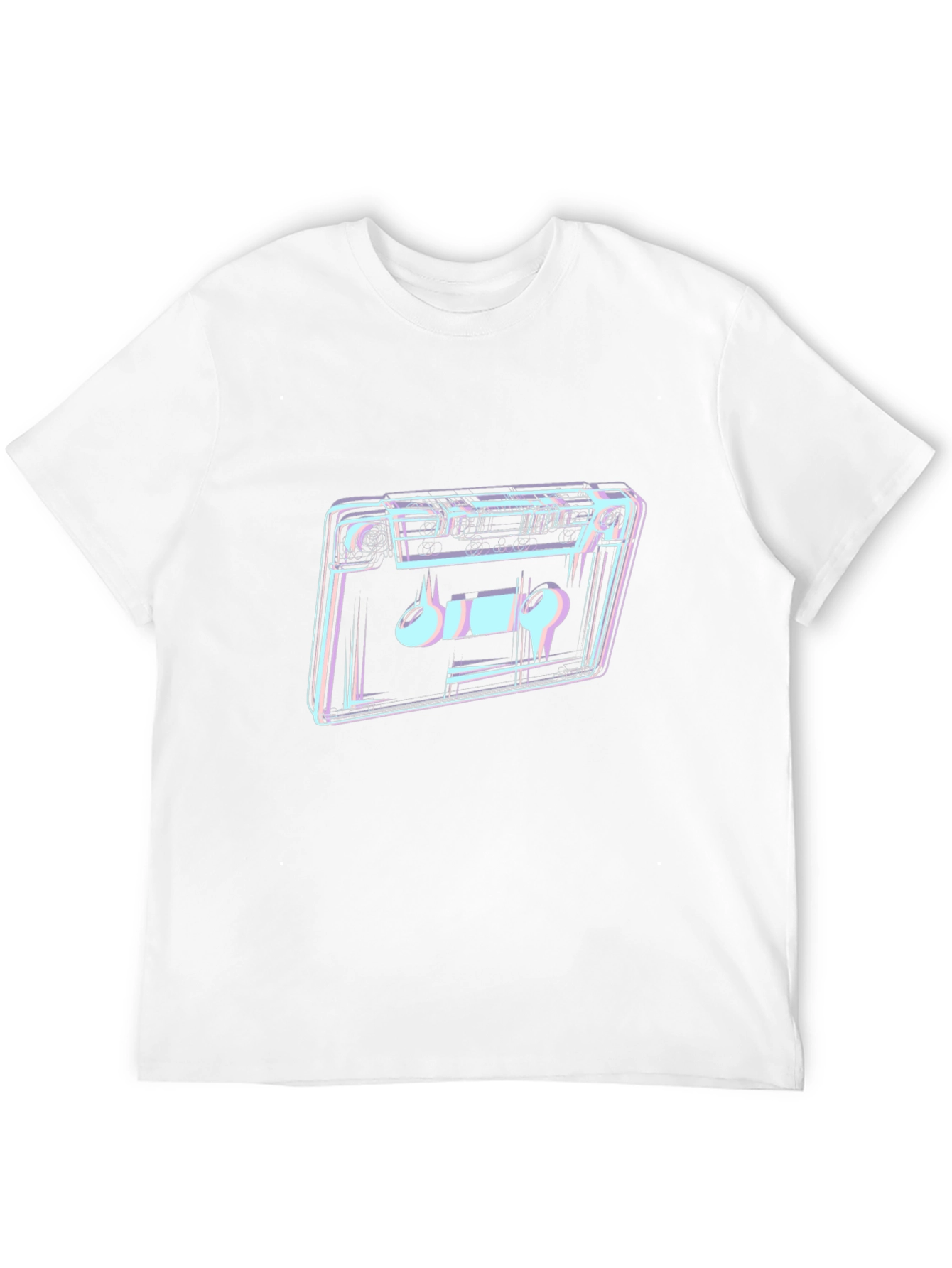 Retro Cassette Tape Graphic T-Shirt - Black