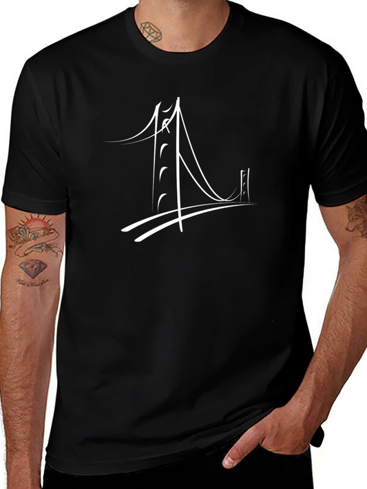 Abstract Bridge Graphic T-Shirt