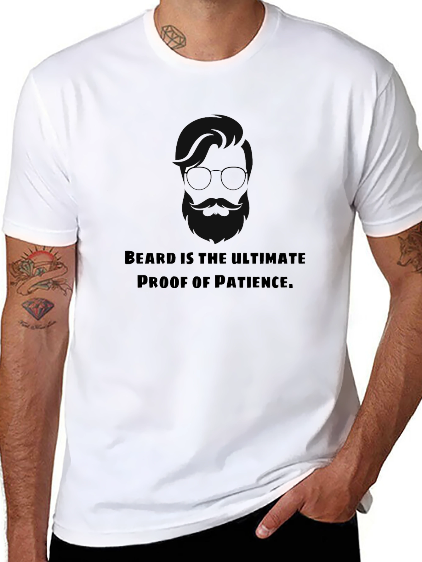 Beard Patience Tee - Stylish Menswear