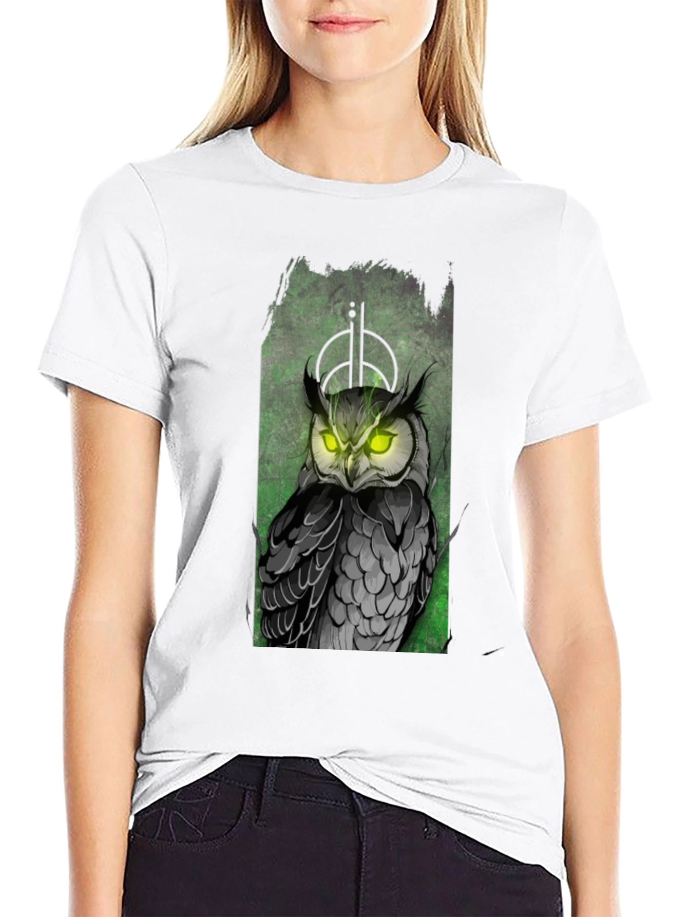 Owl Graphic Black T-Shirt