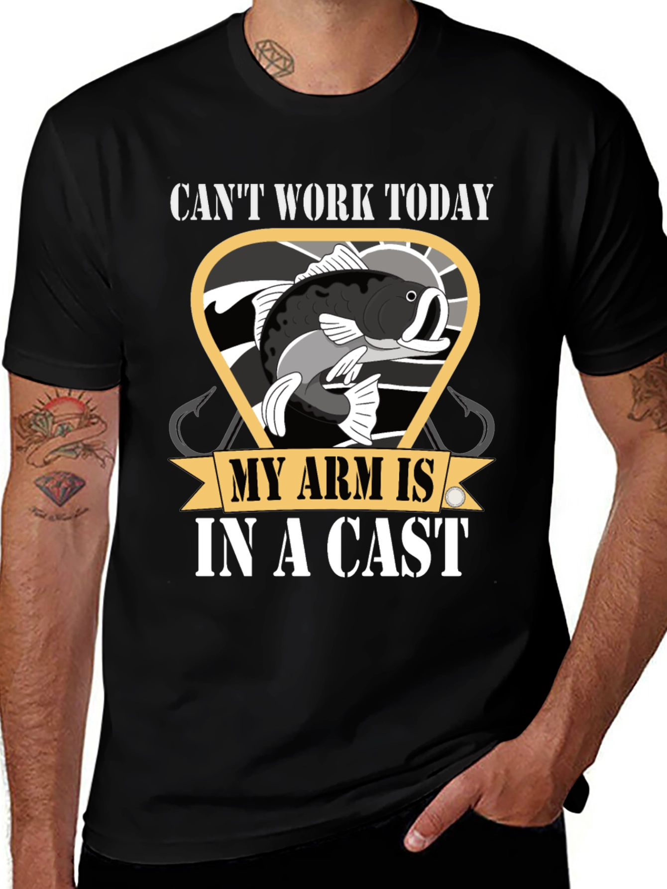 Funny Fishing T-Shirt - Cant Work Today
